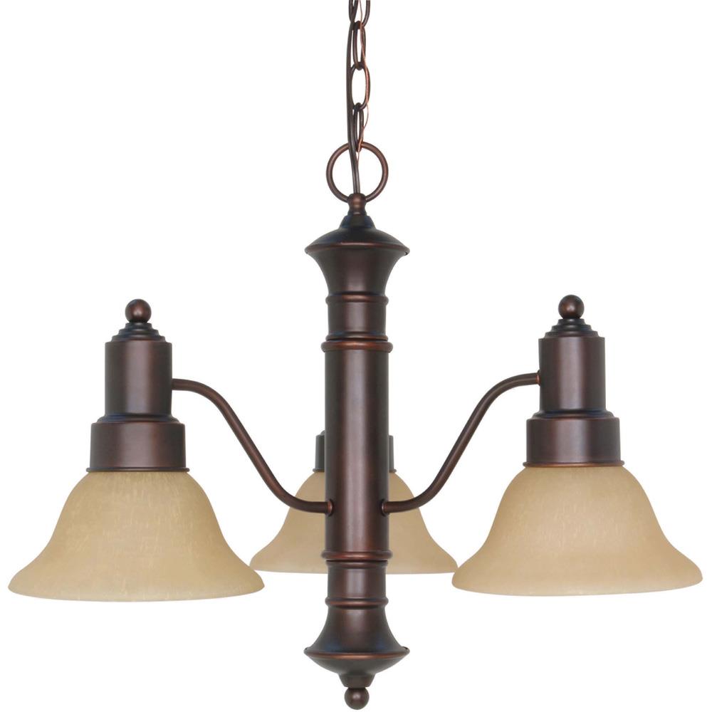  LW1254 Gotham 1-Light Mahogany Bronze Transitional Dry Rated Chandelier