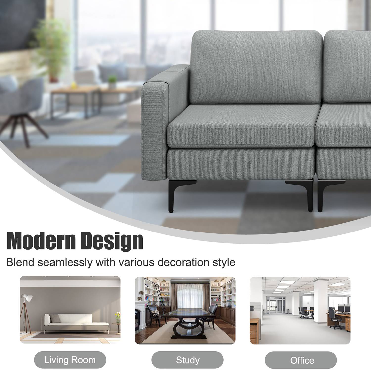 Costway CSHY004927 Sofas-Loveseats - View #5