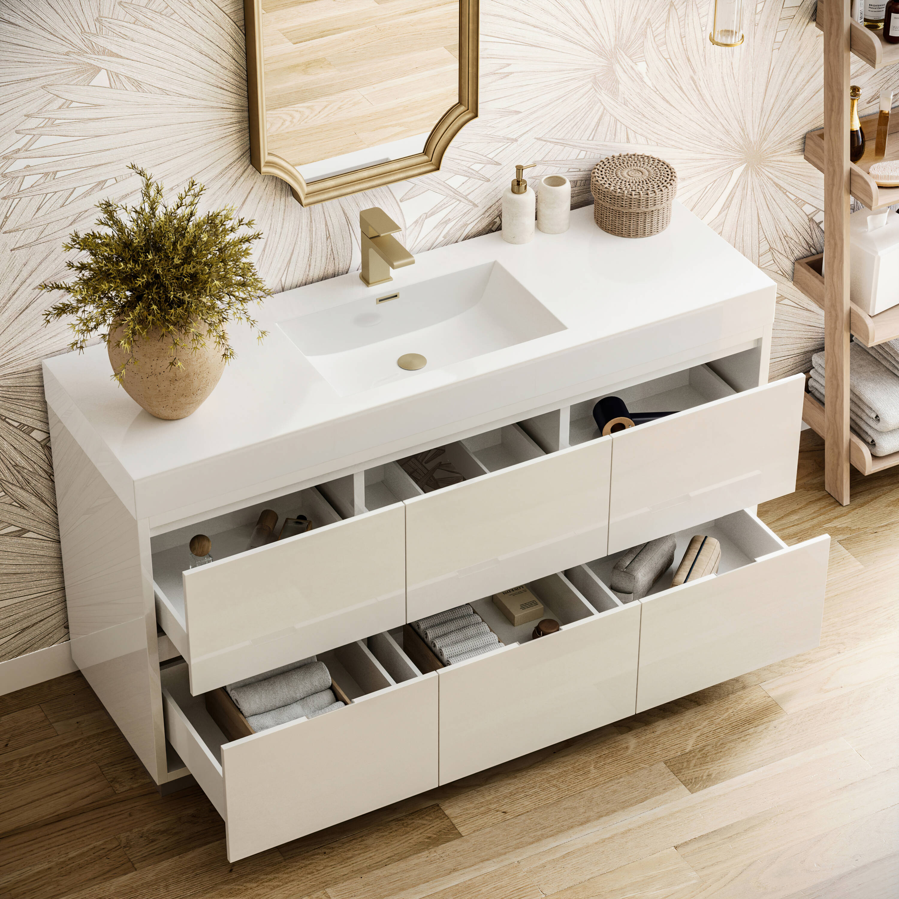 Fresca FCB8460WH-I Bath-Vanity-Combo - View #3