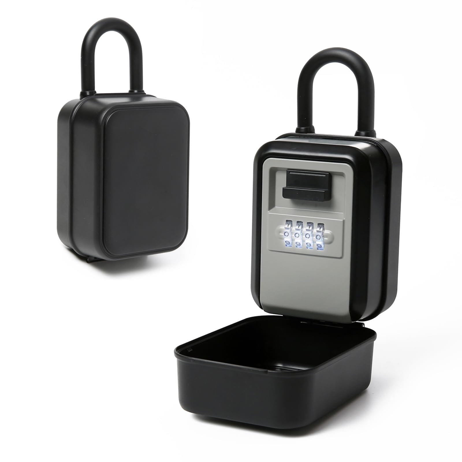 LILILIAN FMY Portable Key Lock Box with Light Protective Cover and 4 ...