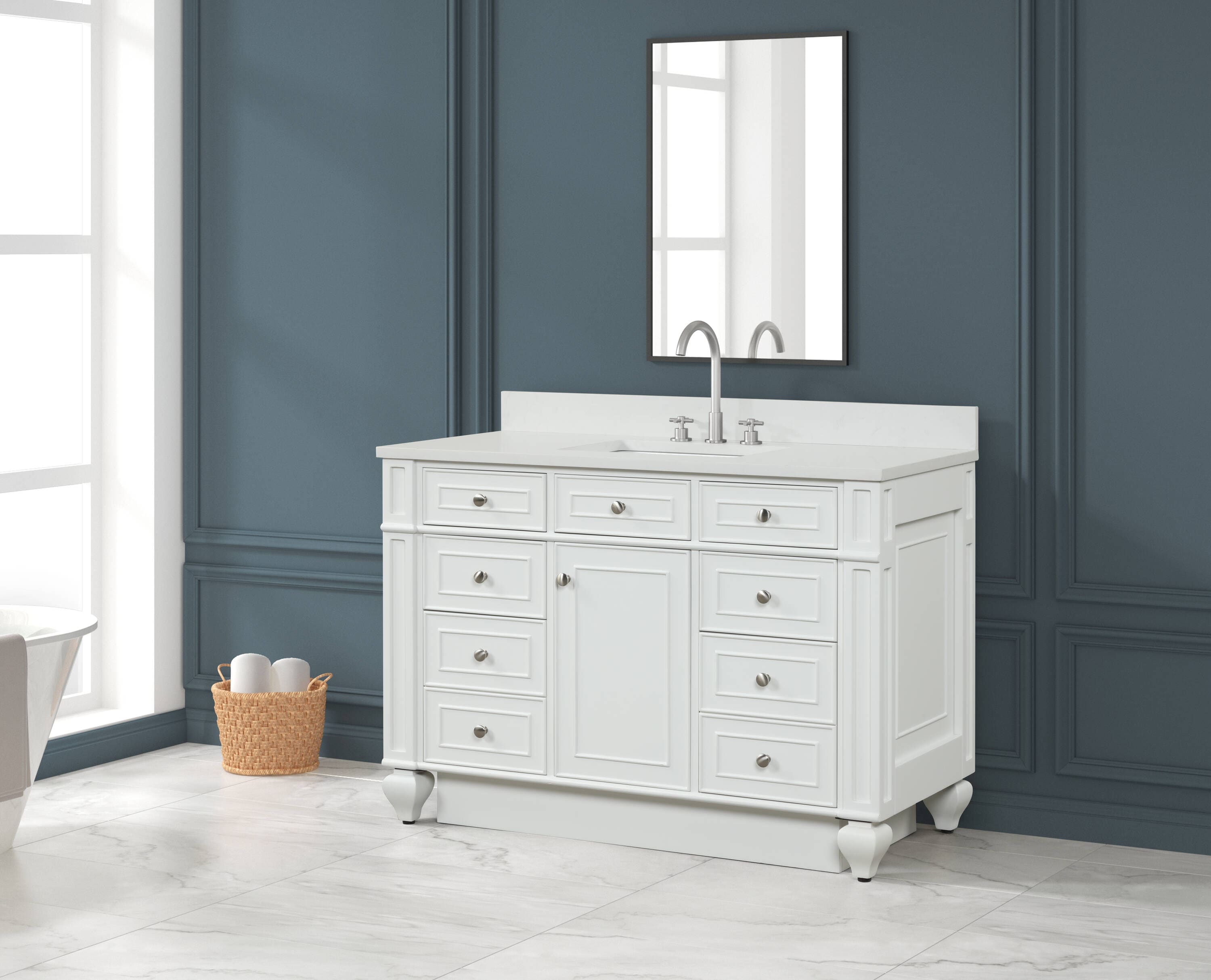 Design Element WN-48-W Bath-Vanity-Combo - View #4