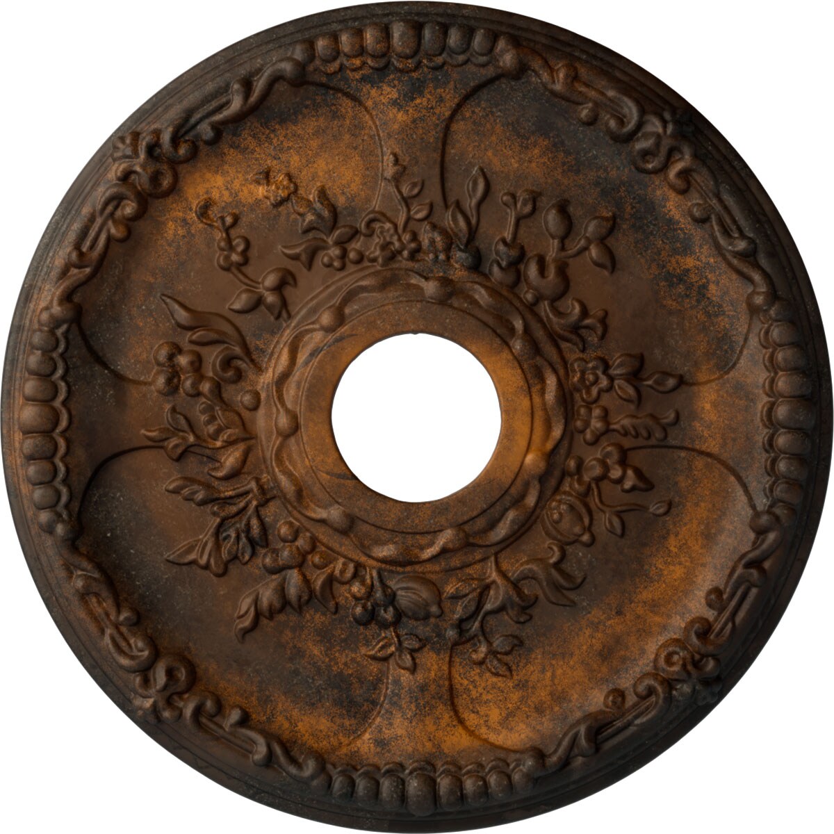Ekena Millwork CM18SERUS Antioch 18-in W x 18-in L Painted Rust Polyurethane Whole Ceiling Medallion