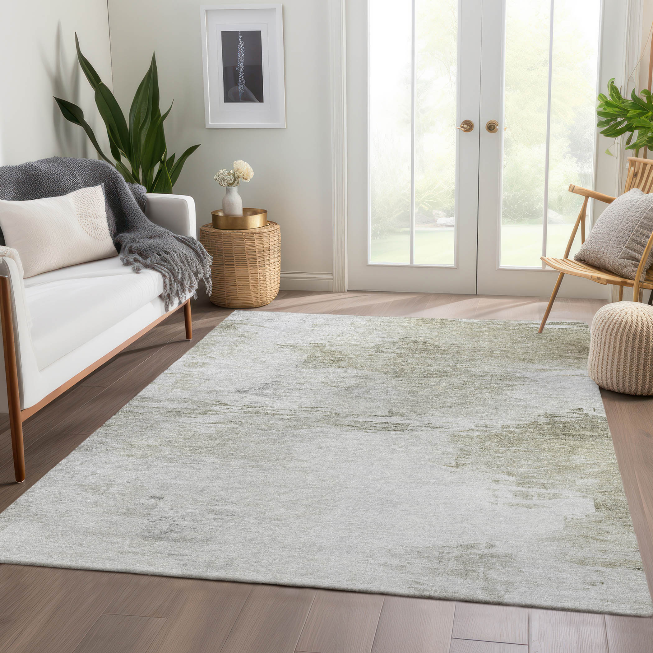 Addison Rugs ACN595IV30X46 Chantille ACN595IV 2 x 3 (ft) Polyester Ivory Rectangular Indoor/Outdoor Abstract Machine washable Area rug