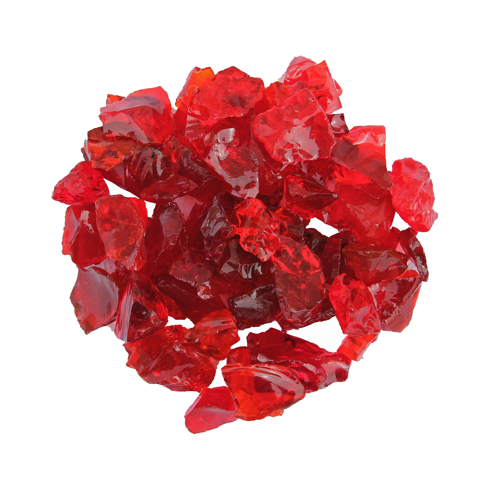 Hiland RGLASS-2-RED Az Patio Heaters 20Lbs Recycled Fire Pit Fire Glass In Red