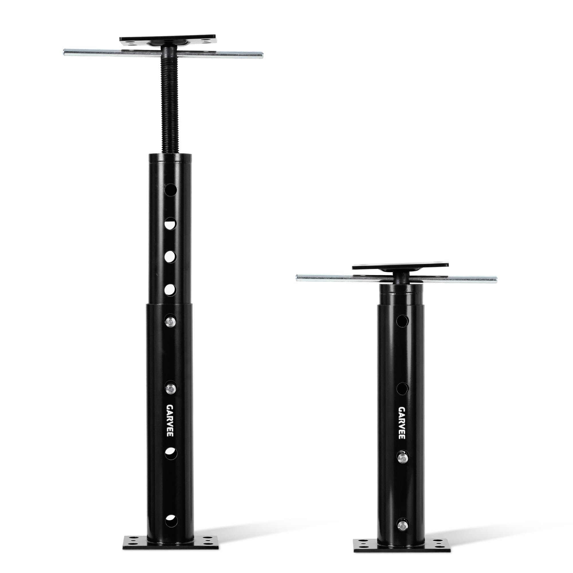 DEXSO Adjustable Carbon Steel House Jack Posts 19-36 Inch 18000 LBS Black 2 Pack