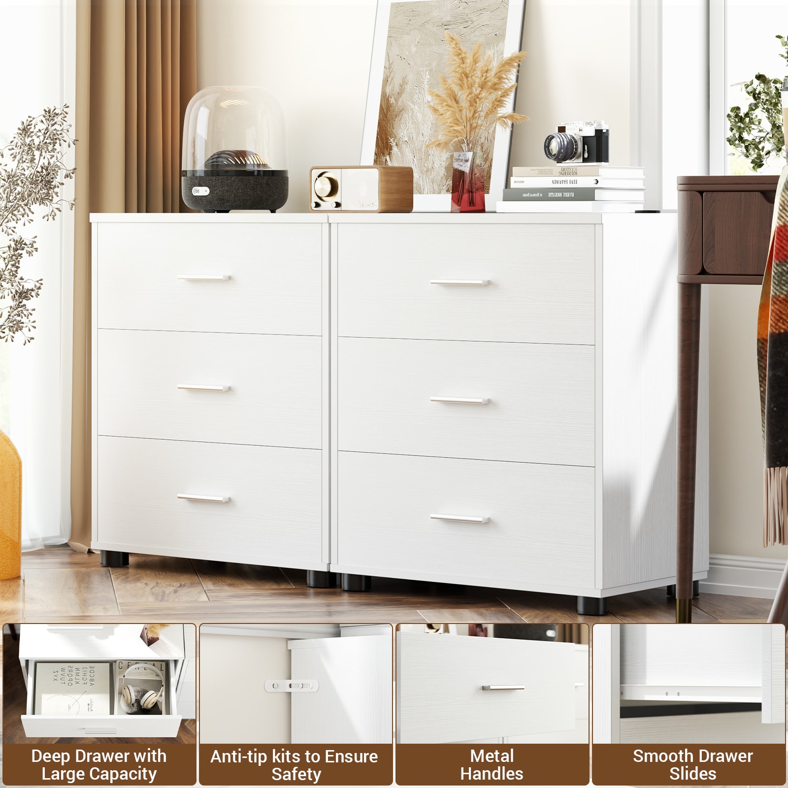 Aheaplus 3XCWG-2PACK-WHITE Wood-Closet-Kits - View #9
