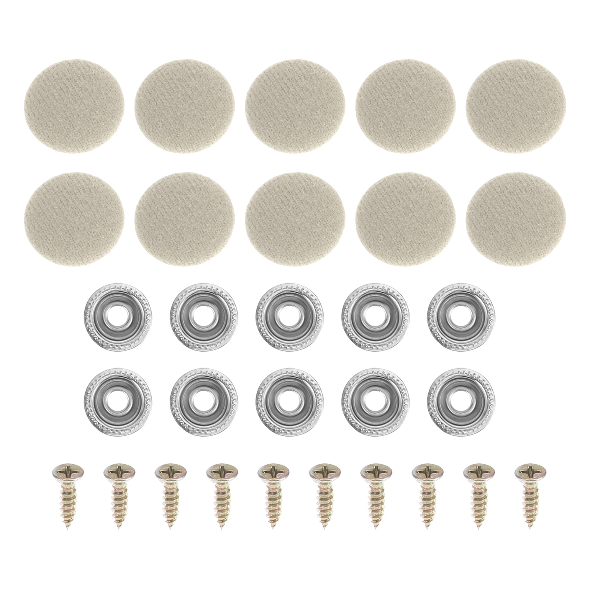 Unique Bargains Headliner Button Buckle Repair Clip Car Roof Interior Ceiling Fixing Roof Snap Rivets Retainer Metal Lint Beige-1 10pcs