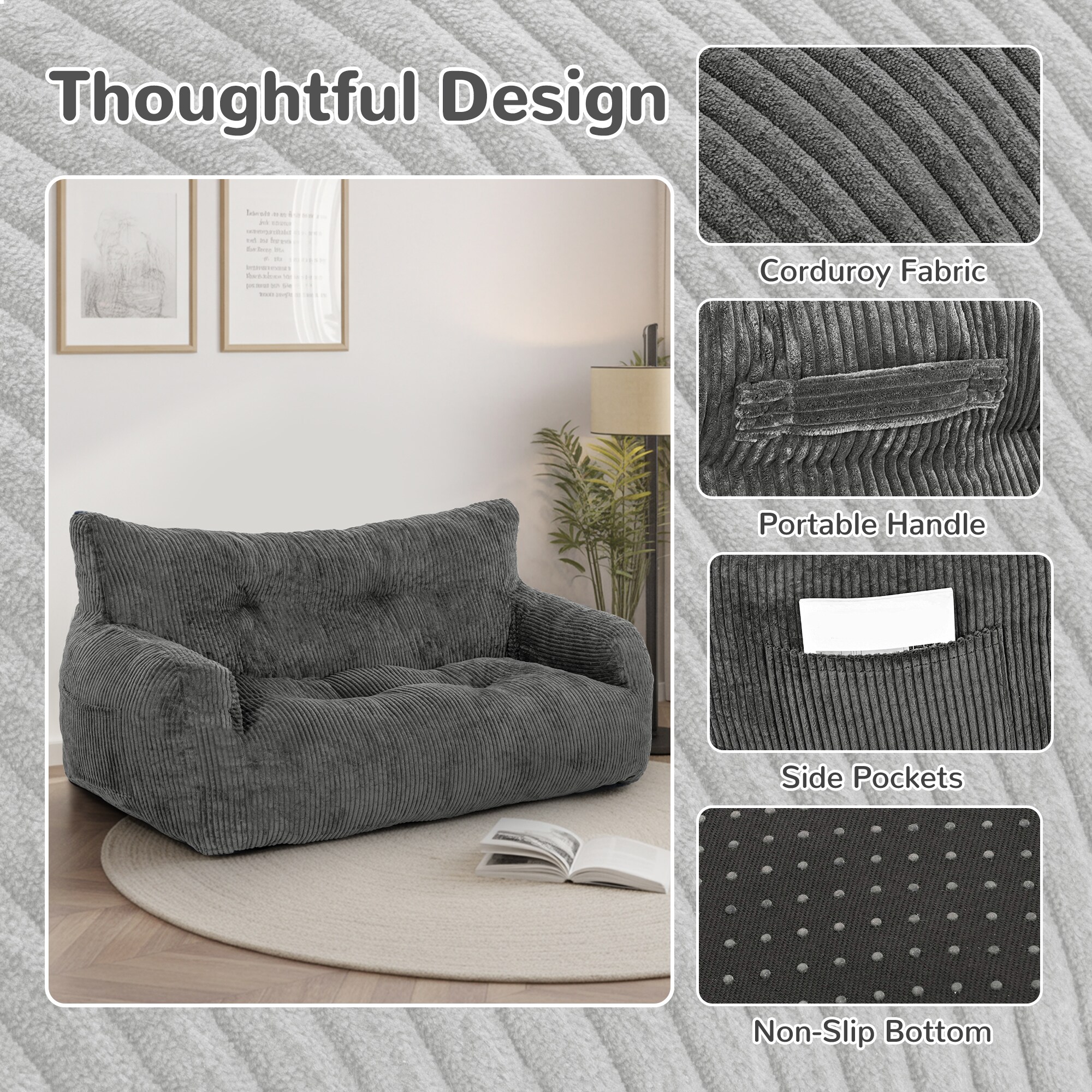 PamaPic BBC-2-G-ML1 Bean-Bag-Chairs - View #6