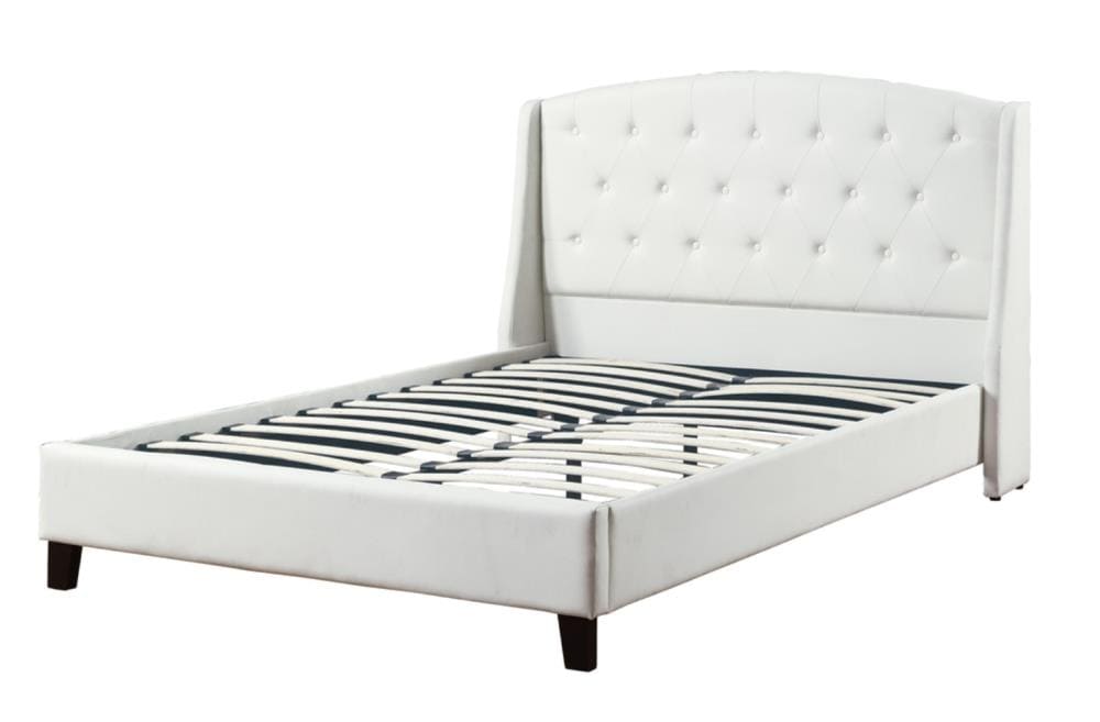 Benzara White Queen Wood Low-profile Bed At Lowes.com