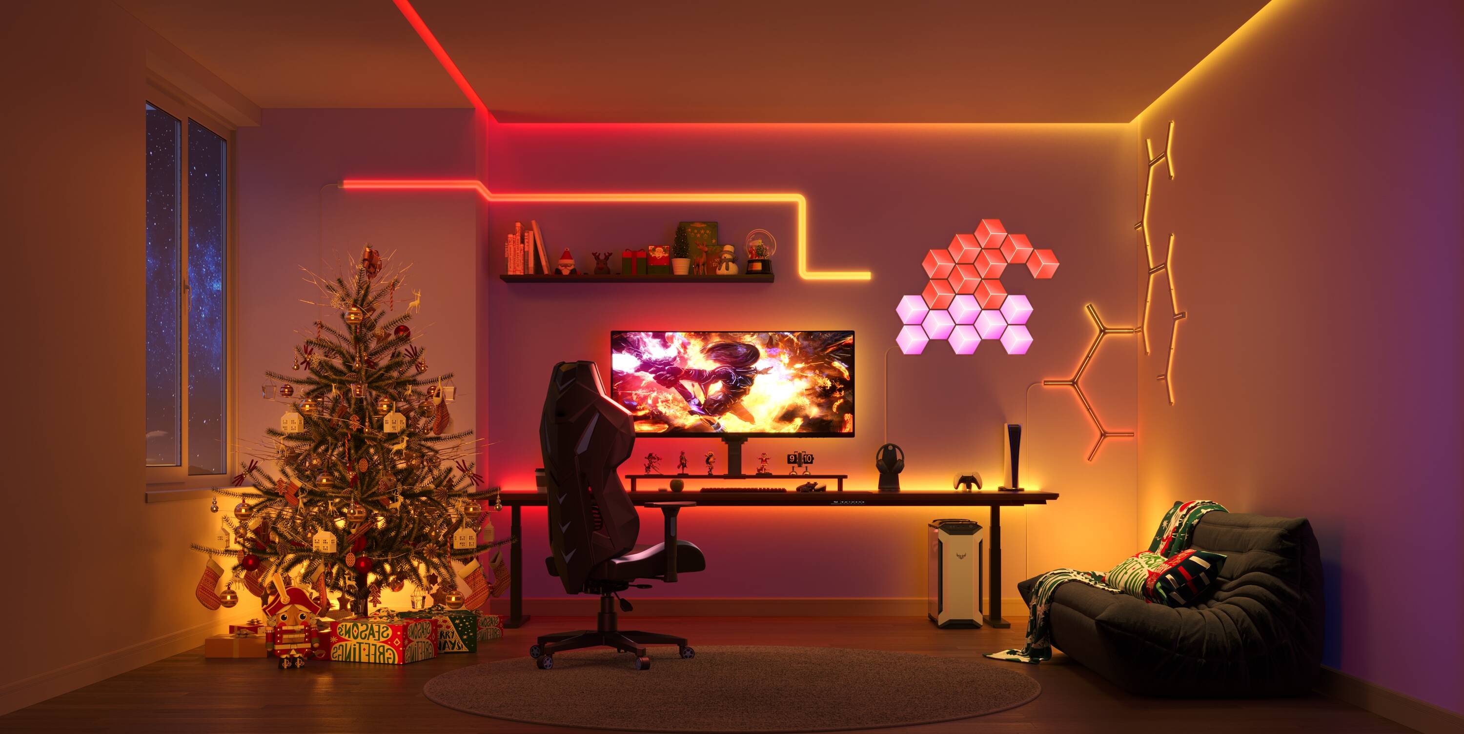 Govee RGBIC LED Smart Strip Light 9.8ft. Wi-Fi + Bluetooth, Color Changing, Dimmable, Energy Efficient, ETL Listed