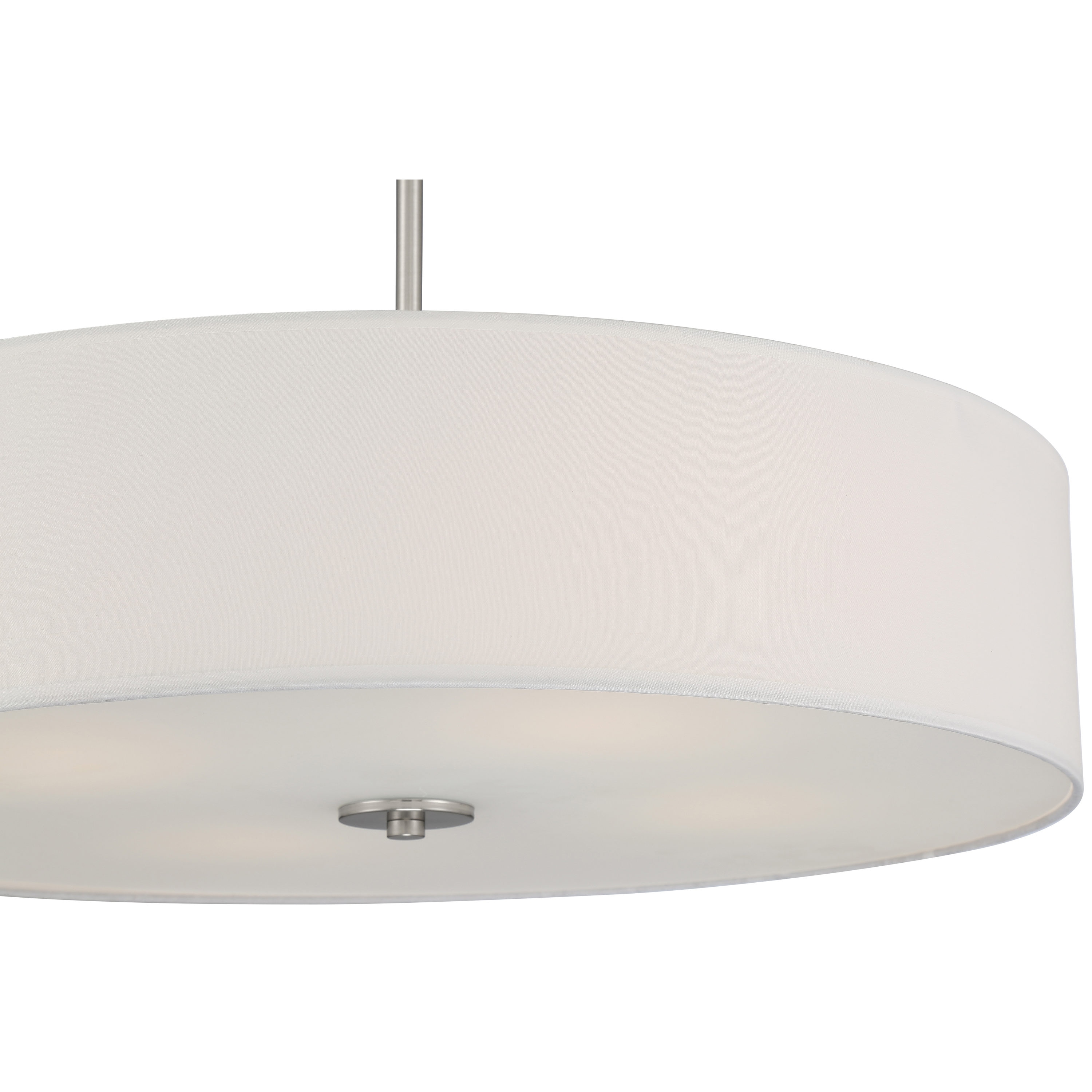 Brushed Steel Transitional LED Drum Ceiling Light