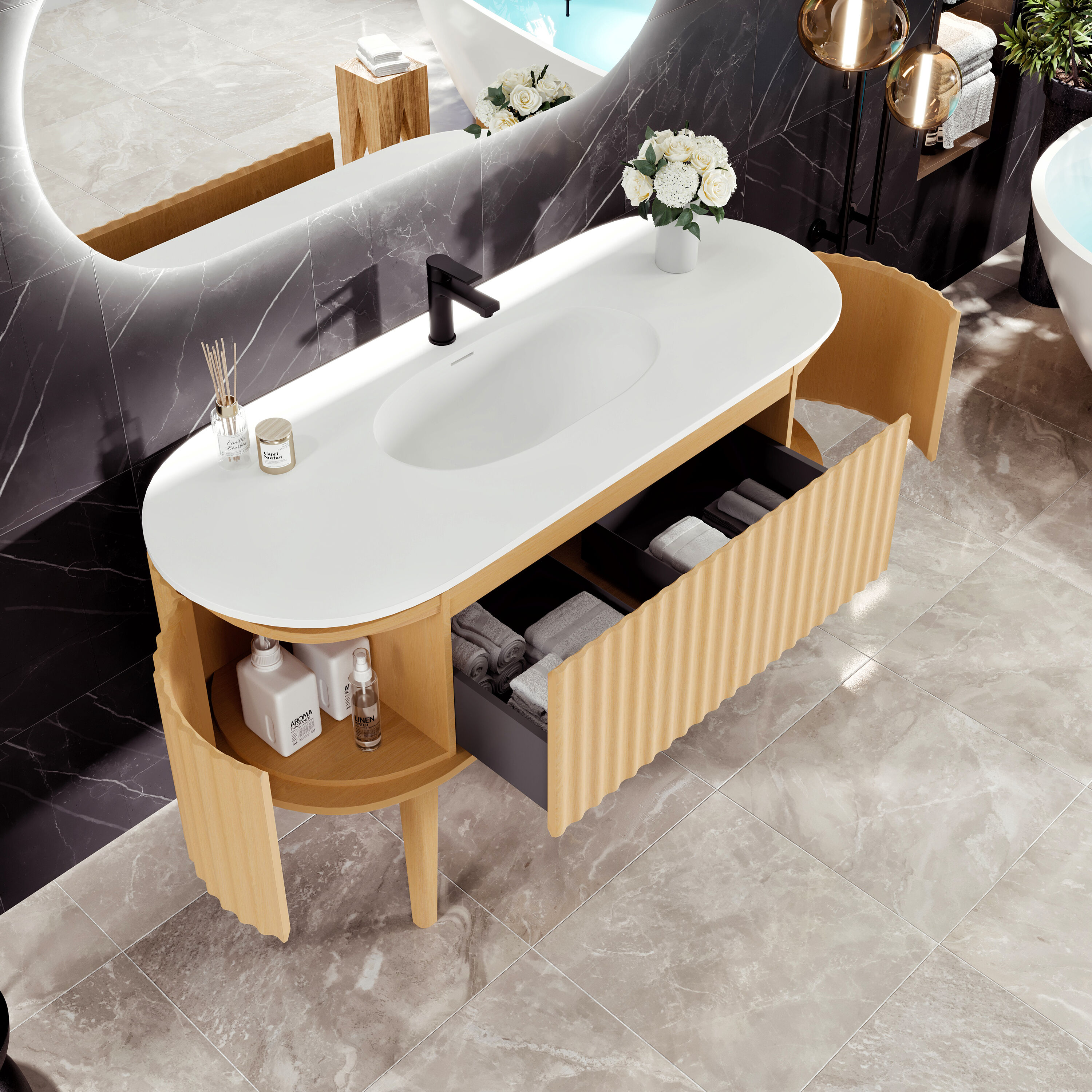 Eviva EVVN202-55OAK-FS Bath-Vanity-Combo - View #4