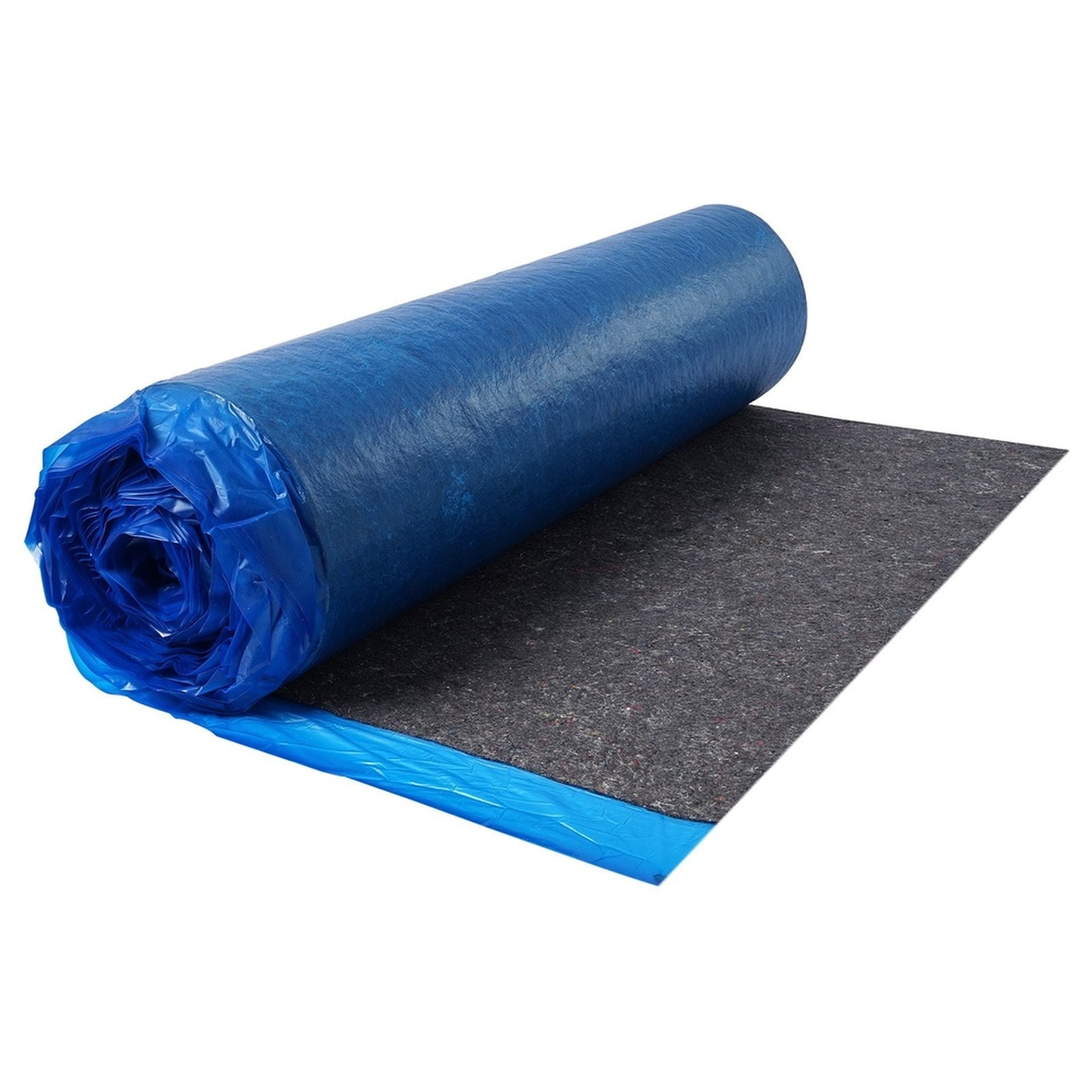 GIVIMO 400-sq ft 3-mm Flooring Underlayment 2-Roll Pack with Attached PE Vapor Barrier and Recycled Fiber Sound Layer