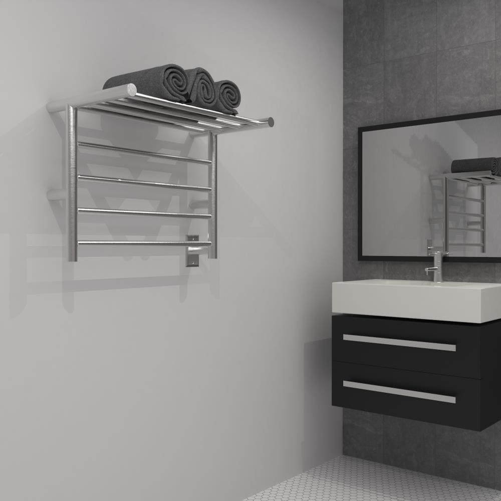 Polished Nickel Wall Mounted Stainless Steel Towel Warmer Shelf