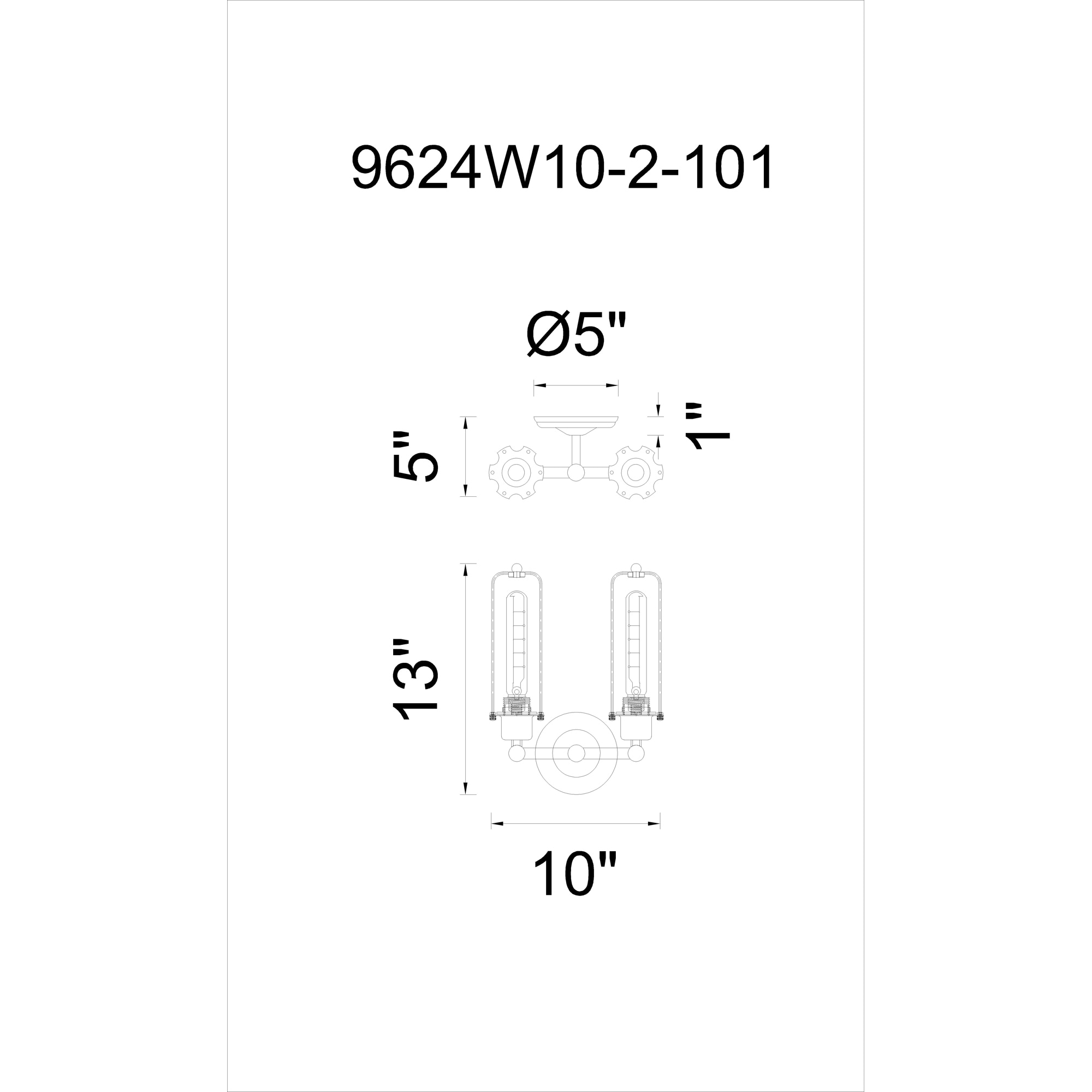 CWI Lighting 9624W10-2-101 b090000 - View #2