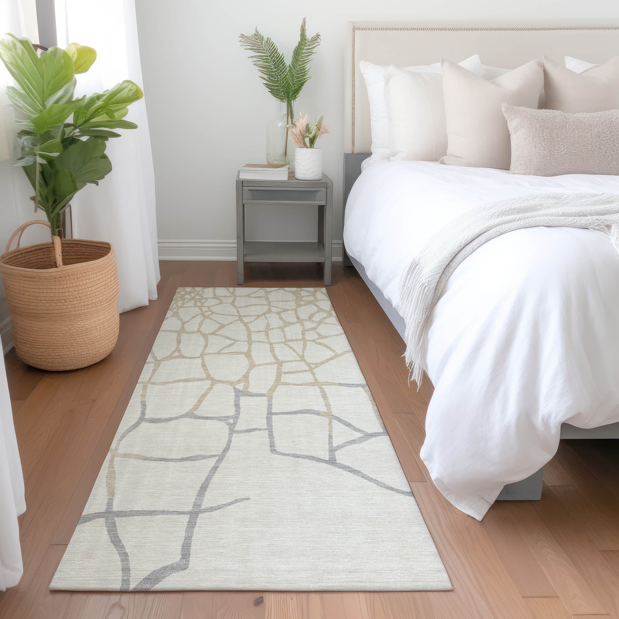 Addison Rugs ACN1049IV2X8 Chantille ACN1049IV 2 x 7 (ft) Polyester Ivory Rectangular Indoor/Outdoor Geometric Machine washable Runner rug