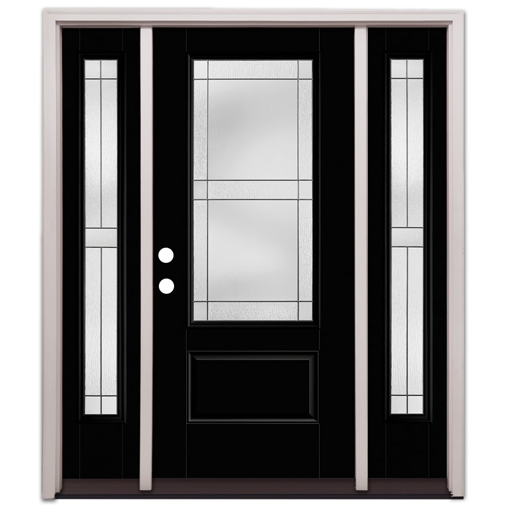 Therma-Tru Grid Entry Door 64-in x 80-in x 4-9/16-in Fiberglass 3/4 ...