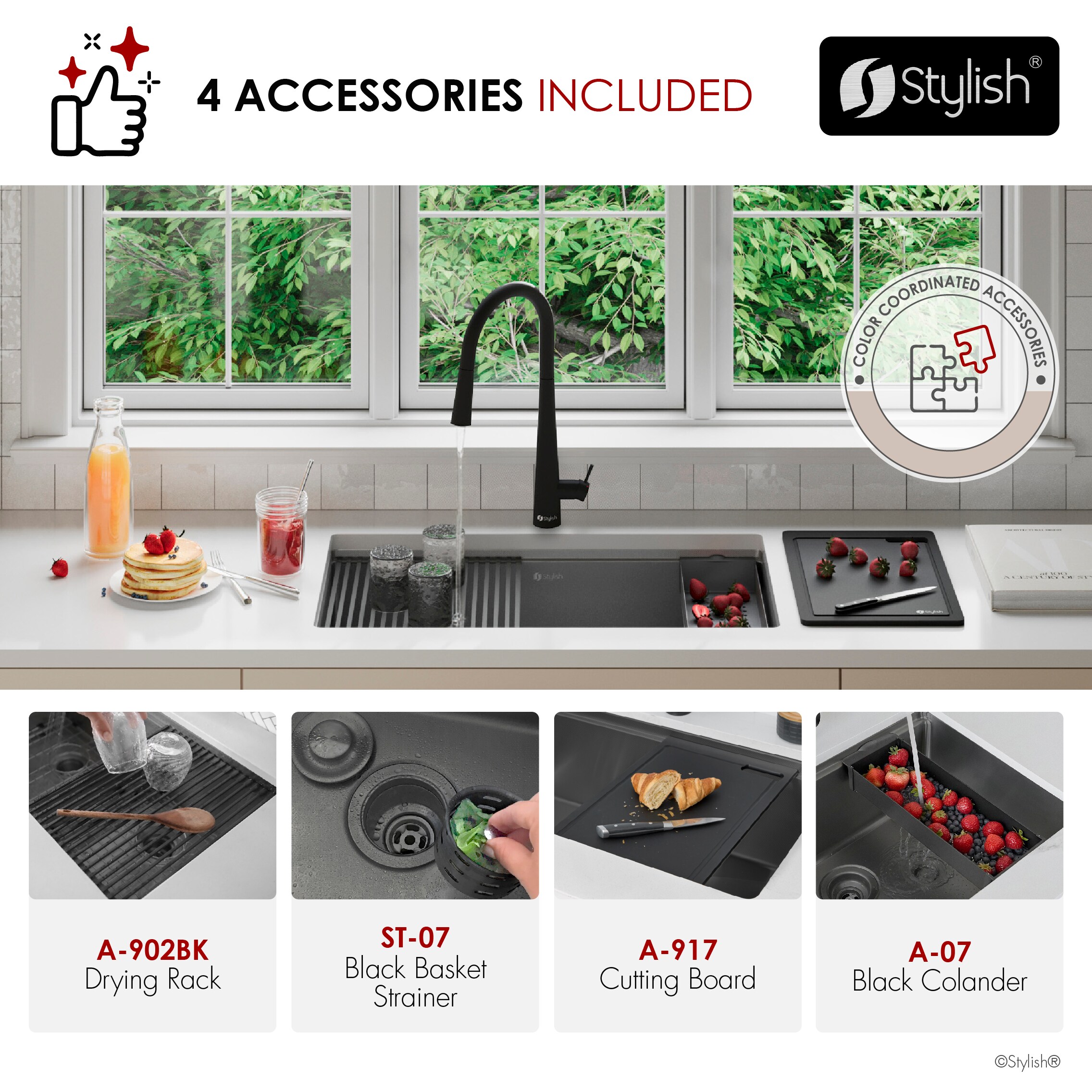 Stylish S-733WNK Kitchen-Sinks - View #6