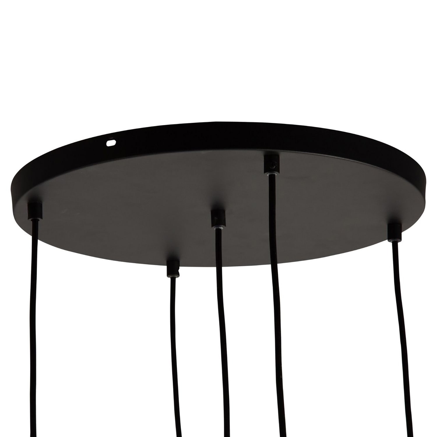 Black Glass Globe 5-Light LED Pendant
