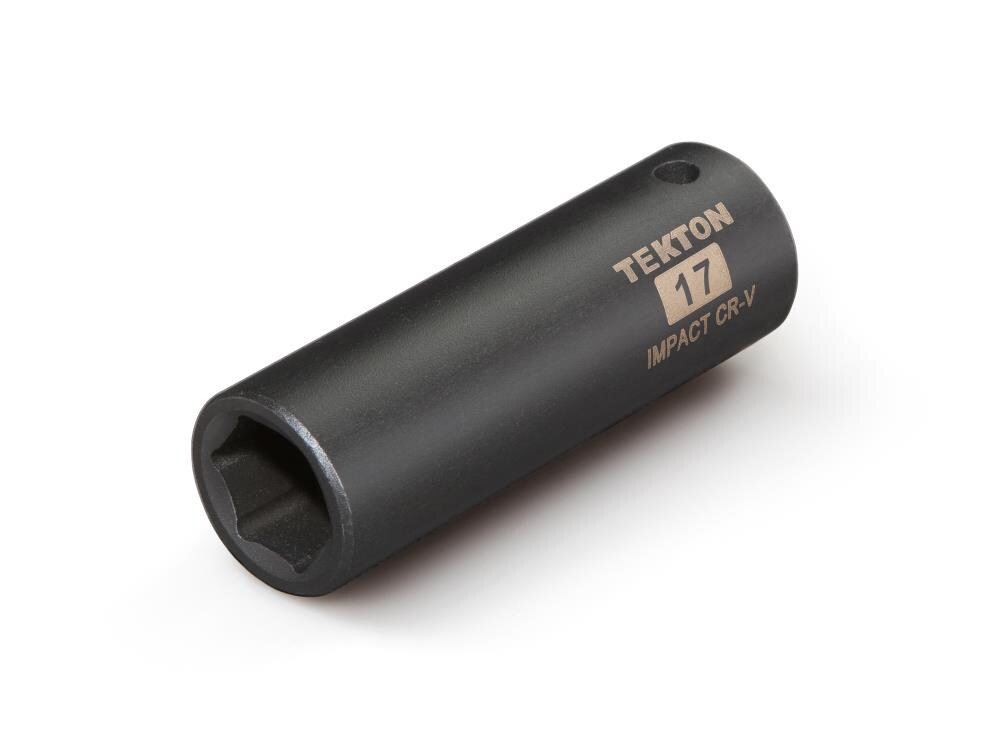 TEKTON 47808 Metric 1/2-in Drive 6-point 17mm Deep Socket