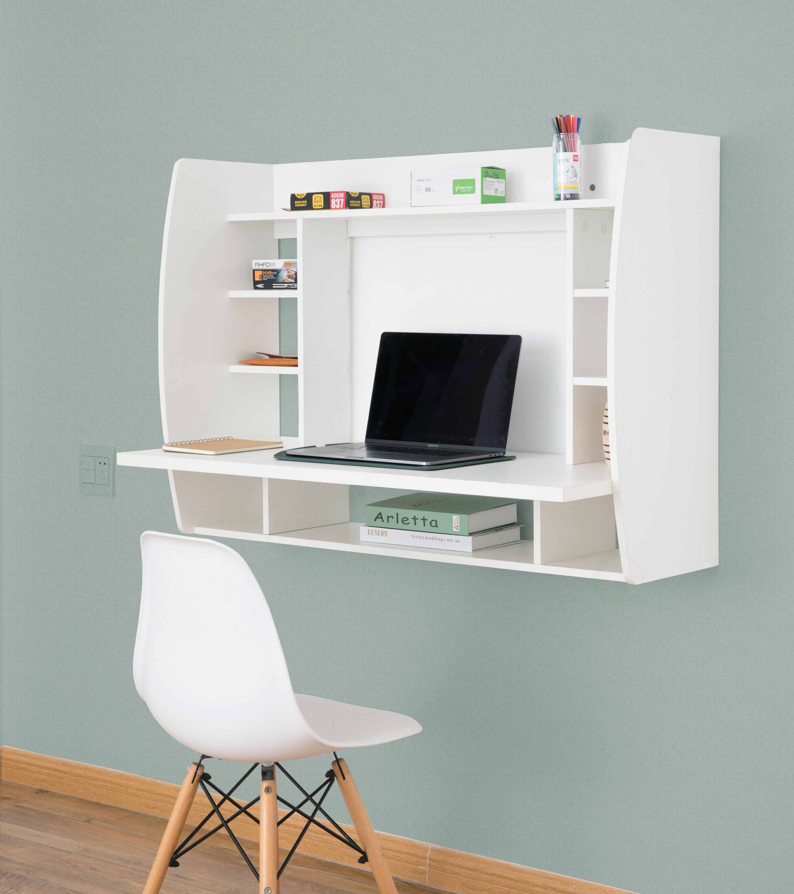 Basicwise 43.25-in White Modern/Contemporary Computer Desk at Lowes.com