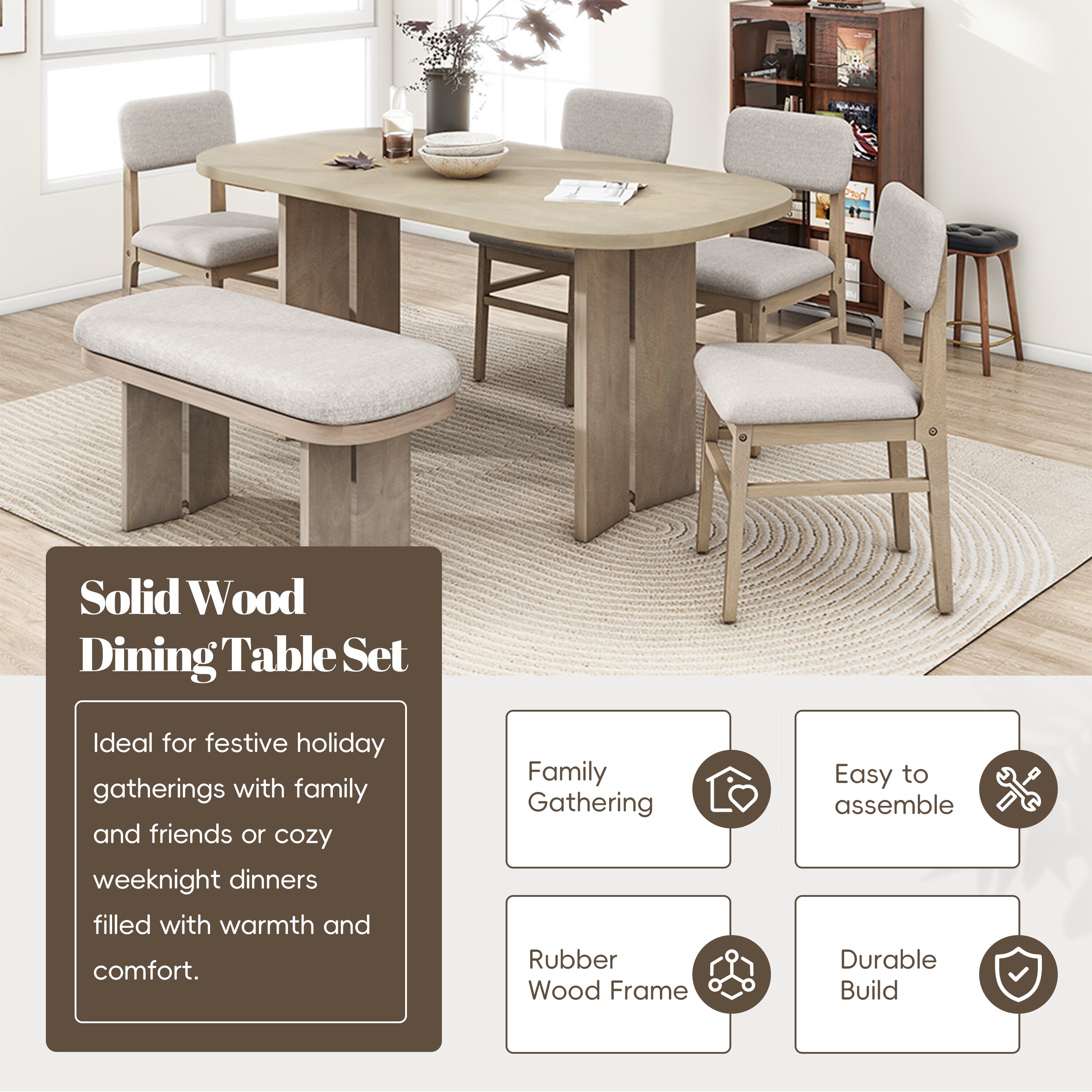 Clihome CL-ST1WH703BG Dining-Sets - View #3