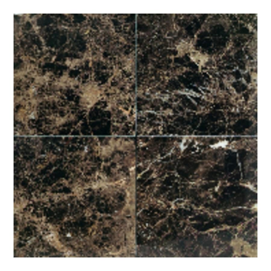 American Olean M72512121L Marble Emperador Dark 12-in x 12-in Polished Natural Stone Marble Stone Look Floor and Wall Tile (10-sq. ft/ Carton)