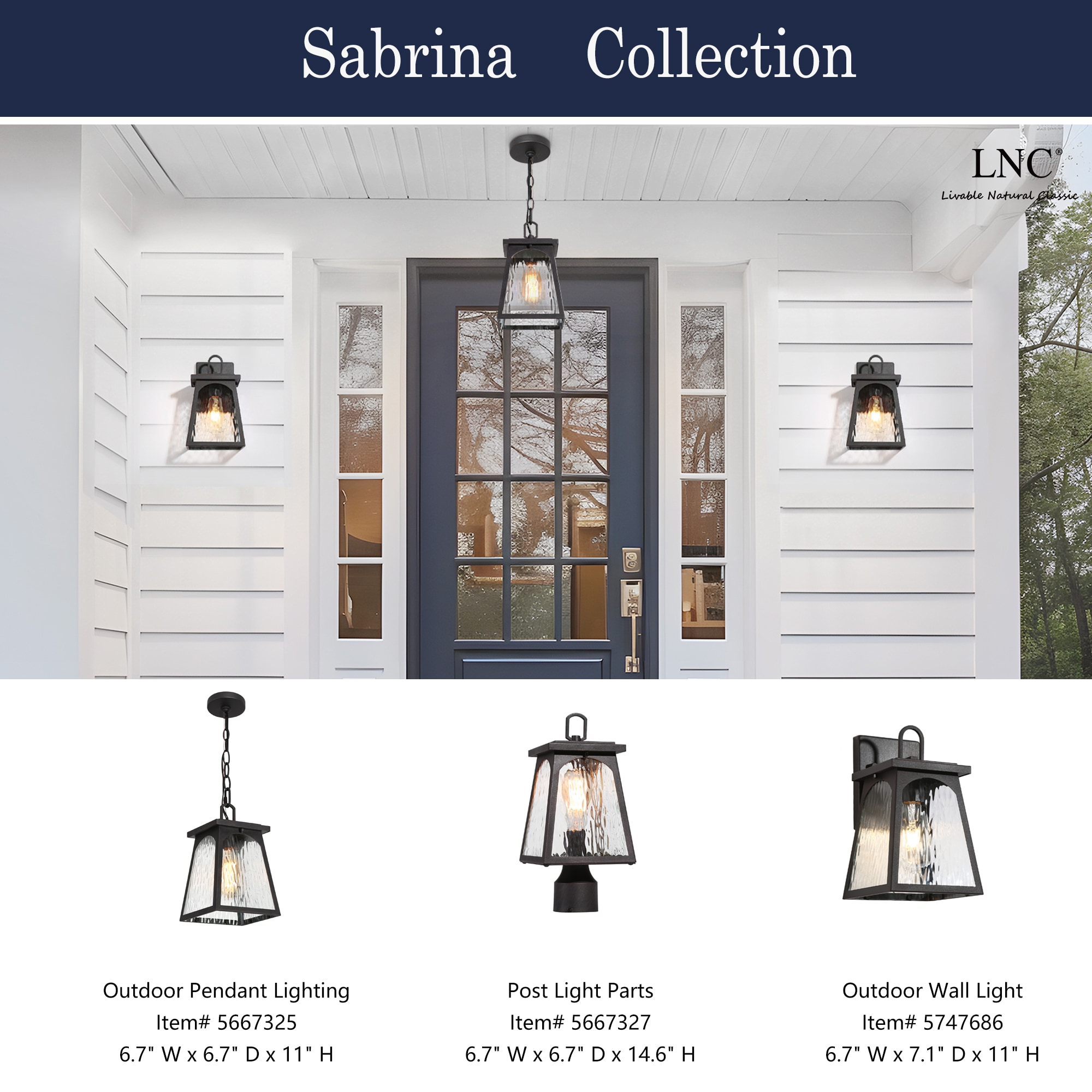LNC ZIFIQBLWS098WA9 Outdoor-Wall-Lighting - View #15
