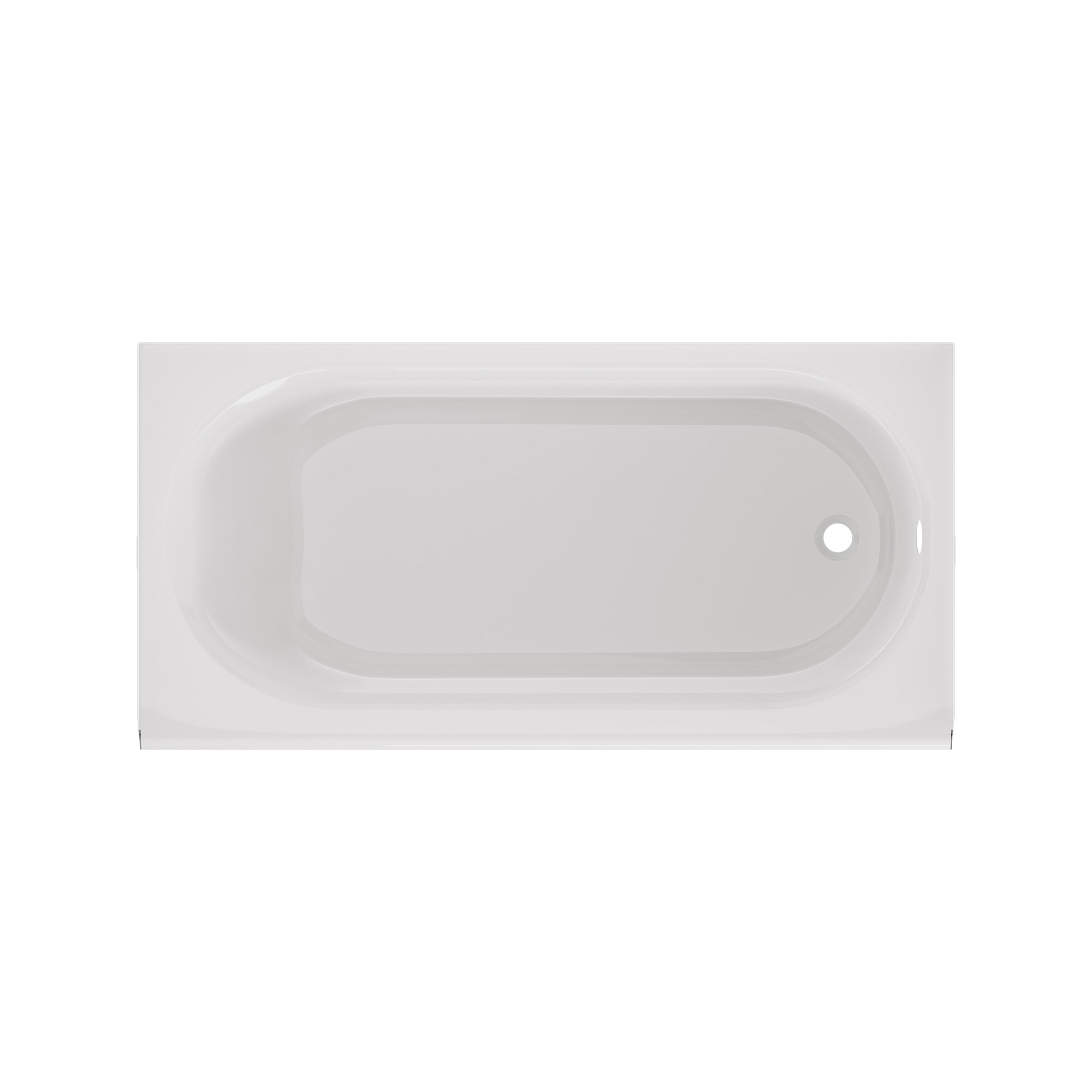 American Standard Princeton 30-in x 60-in White Porcelain Enameled Steel Alcove Soaking Bathtub (Right Drain)