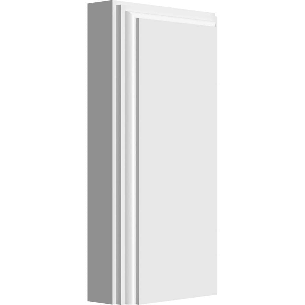 Ekena Millwork PBP020X040X075FOS01 Standard Foster with Beveled Edge 2-in x 4-in Square Primed PVC Rosette