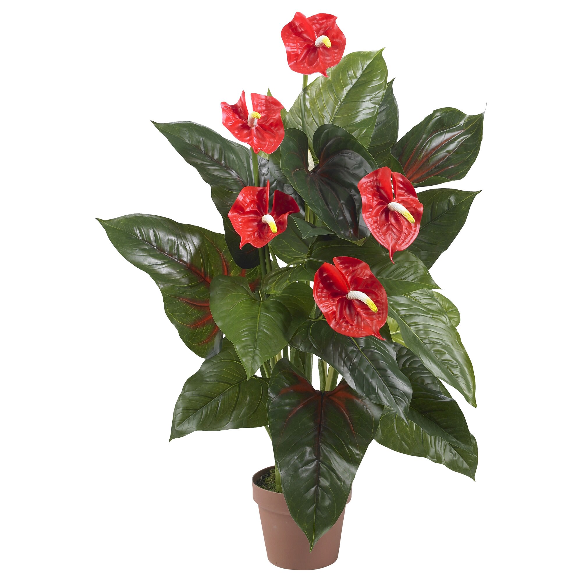 Nearly Natural 6619 36-in Red Indoor Silk Artificial Plant