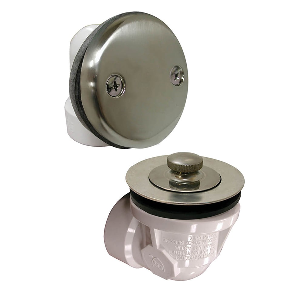 Jones Stephens B0711BN 1-1/2-in Brushed nickel Lift and Turn Half Kit Brushed Nickel Lift and turn Drain with PVC