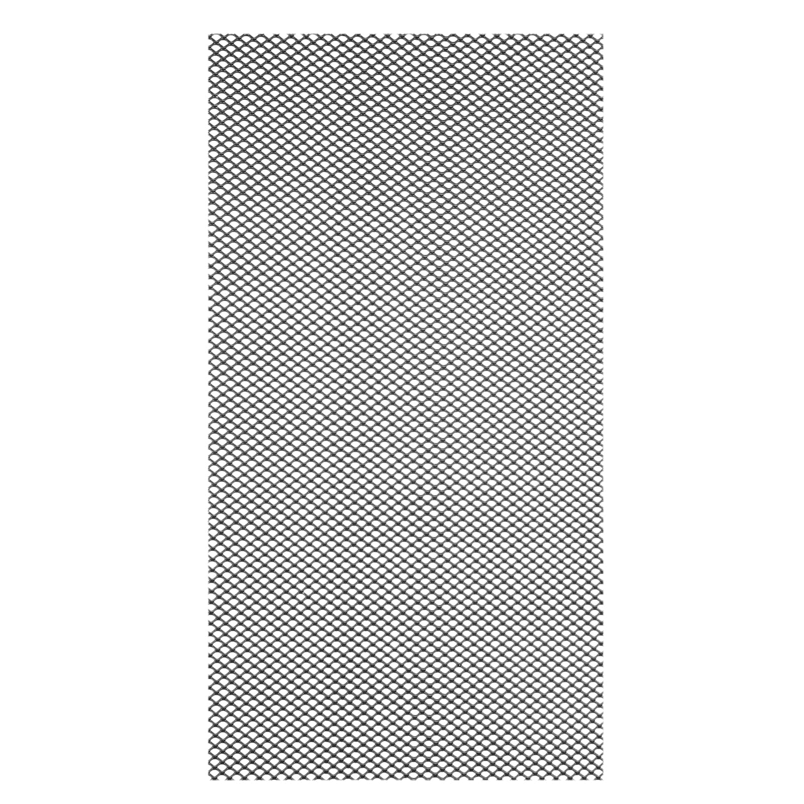 PATIKIL 40inchL x 13inchW Universal Car Grill Mesh 3x4mm Diamond Hole Aluminum Mesh Expanded Perforated Metal Sheet for Ventilation Filtration Dryer Vent Guard Screen Black