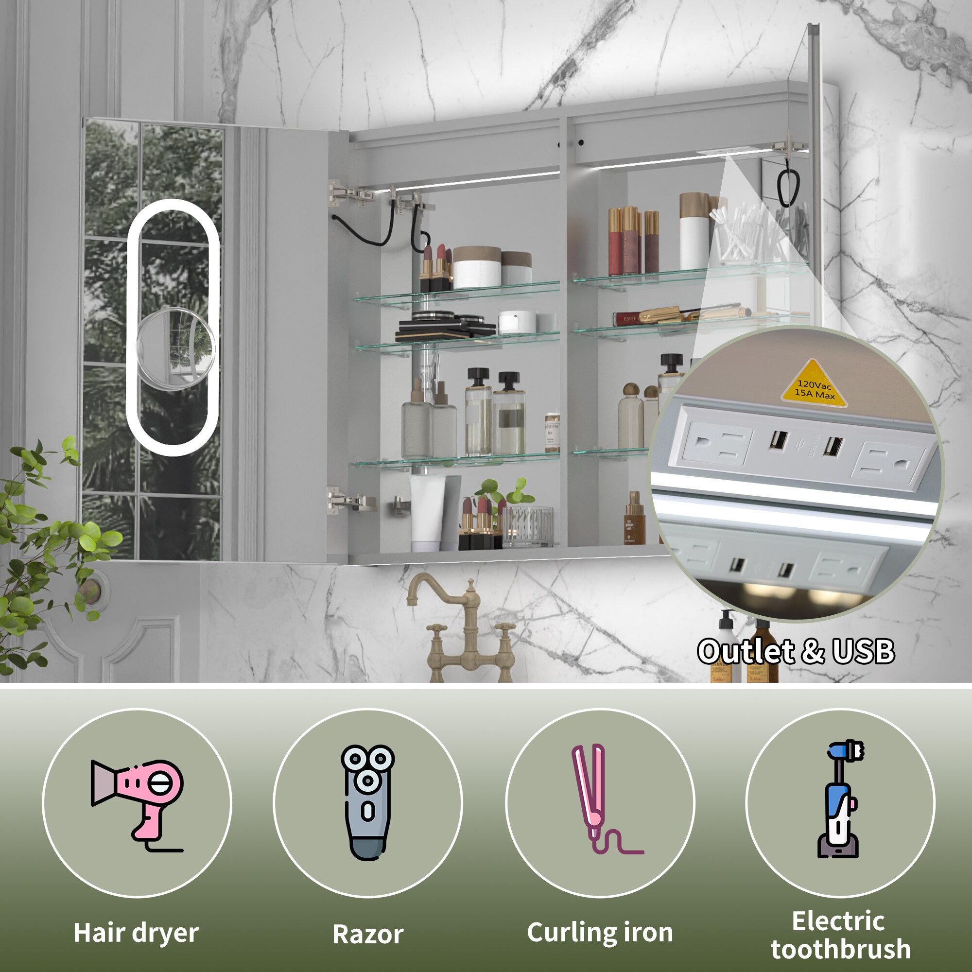 ExBrite MC4032V10DX Bathroom-Medicine-Cabinets - View #12