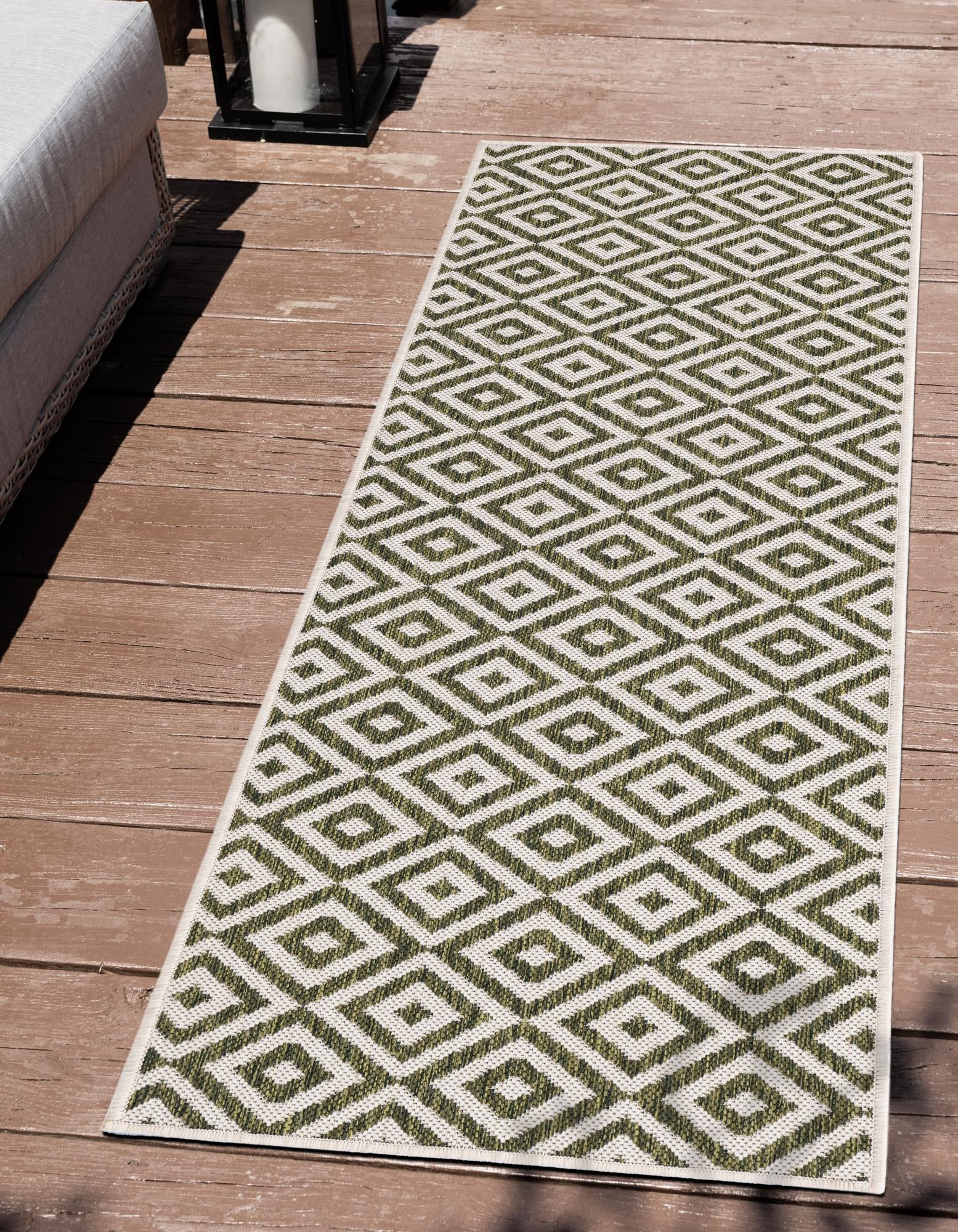 Unique Loom Anti-Slip Rug Pad, Beig/Green, 12x16 ft