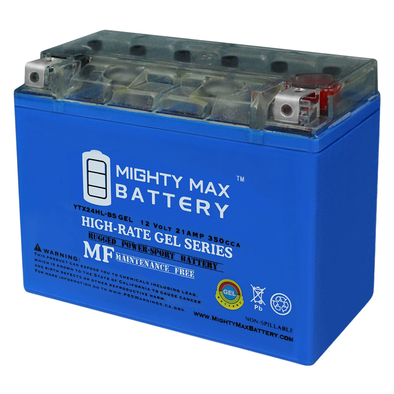 Mighty Max Battery MAX3947628 YTX24HL-BS GEL for Energizer TX24HL Rechargeable Sealed GEL 12210 Backup power Batteries