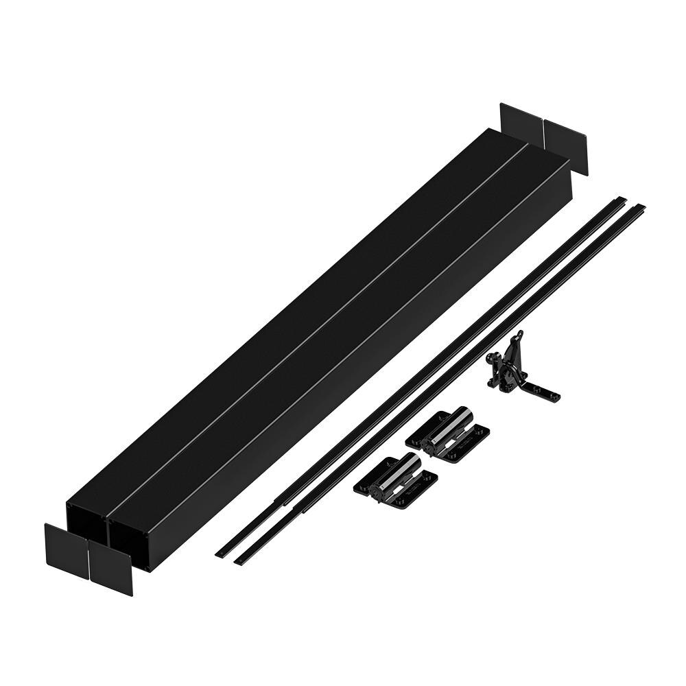 Freedom 73020630 Mix and Match 48-in L x 36-in H Matte Black Aluminum Deck Railing Gate ( Assembly required )