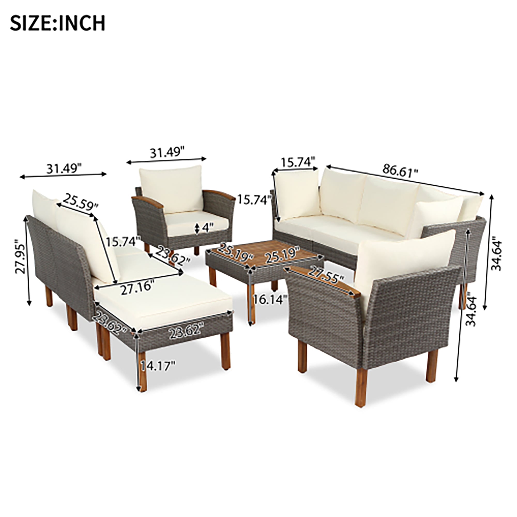 CASAINC CA-86001BC Patio-Conversation-Sets - View #4