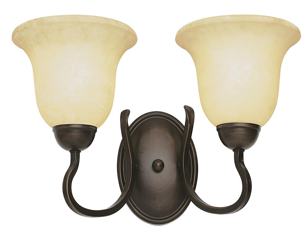 Lucid Lighting PL-8161 ROB 16-in 2 -Light Oil-rubbed Bronze Transitional Vanity light
