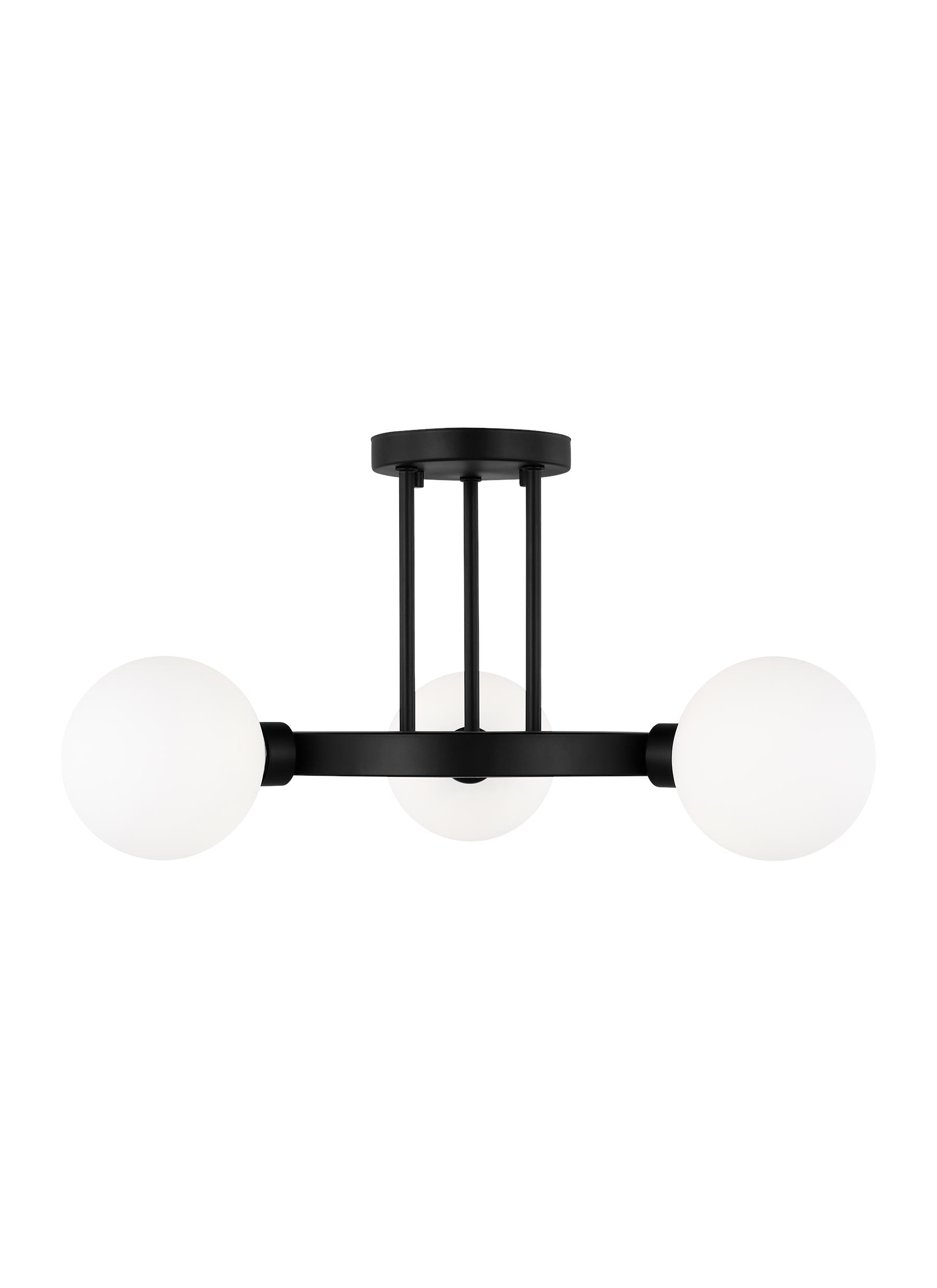 Generation Lighting 7761603-112 Clybourn 3 -Light 21-in White Semi Flush Mount Light