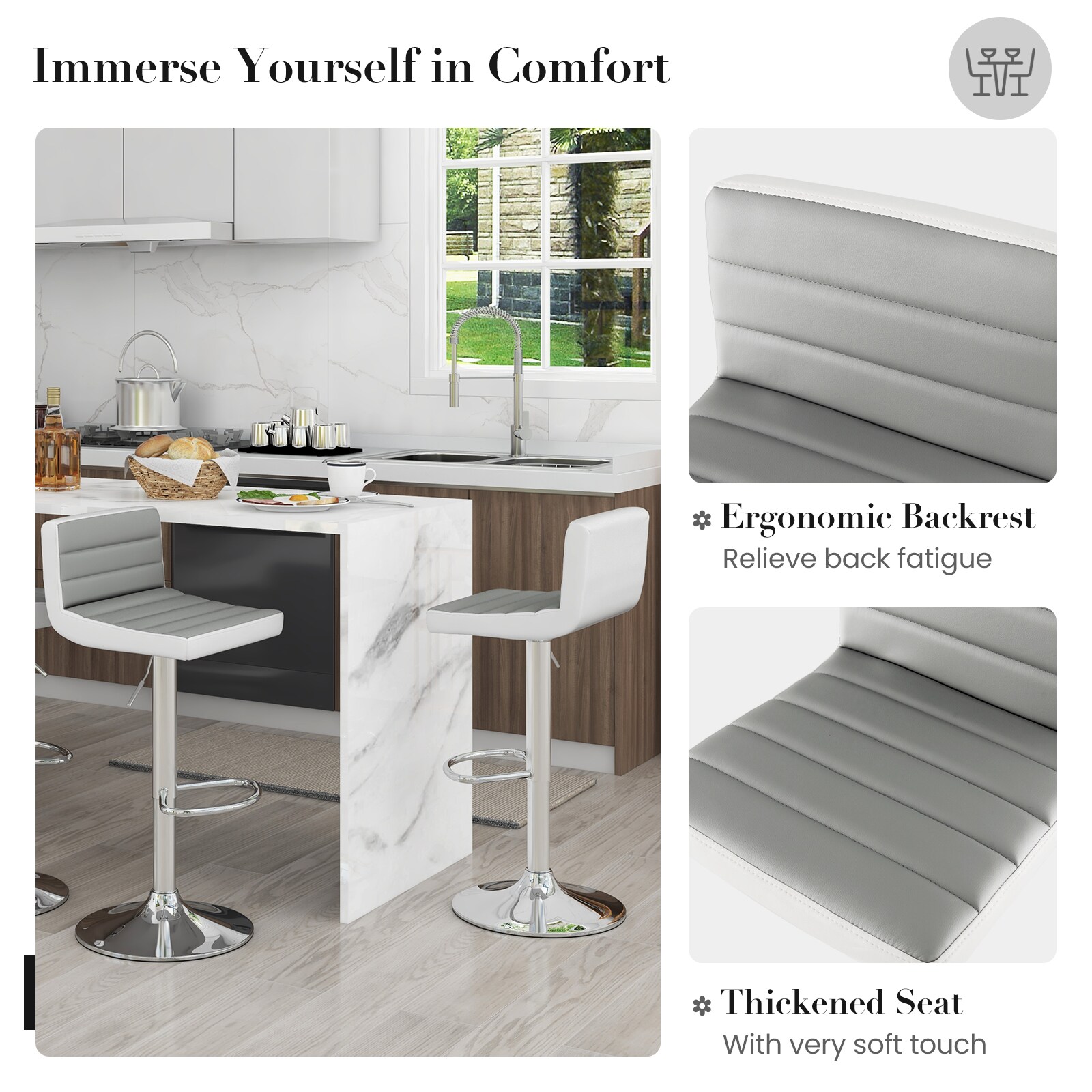 Slickblue D-CO-16266WH stools - View #7