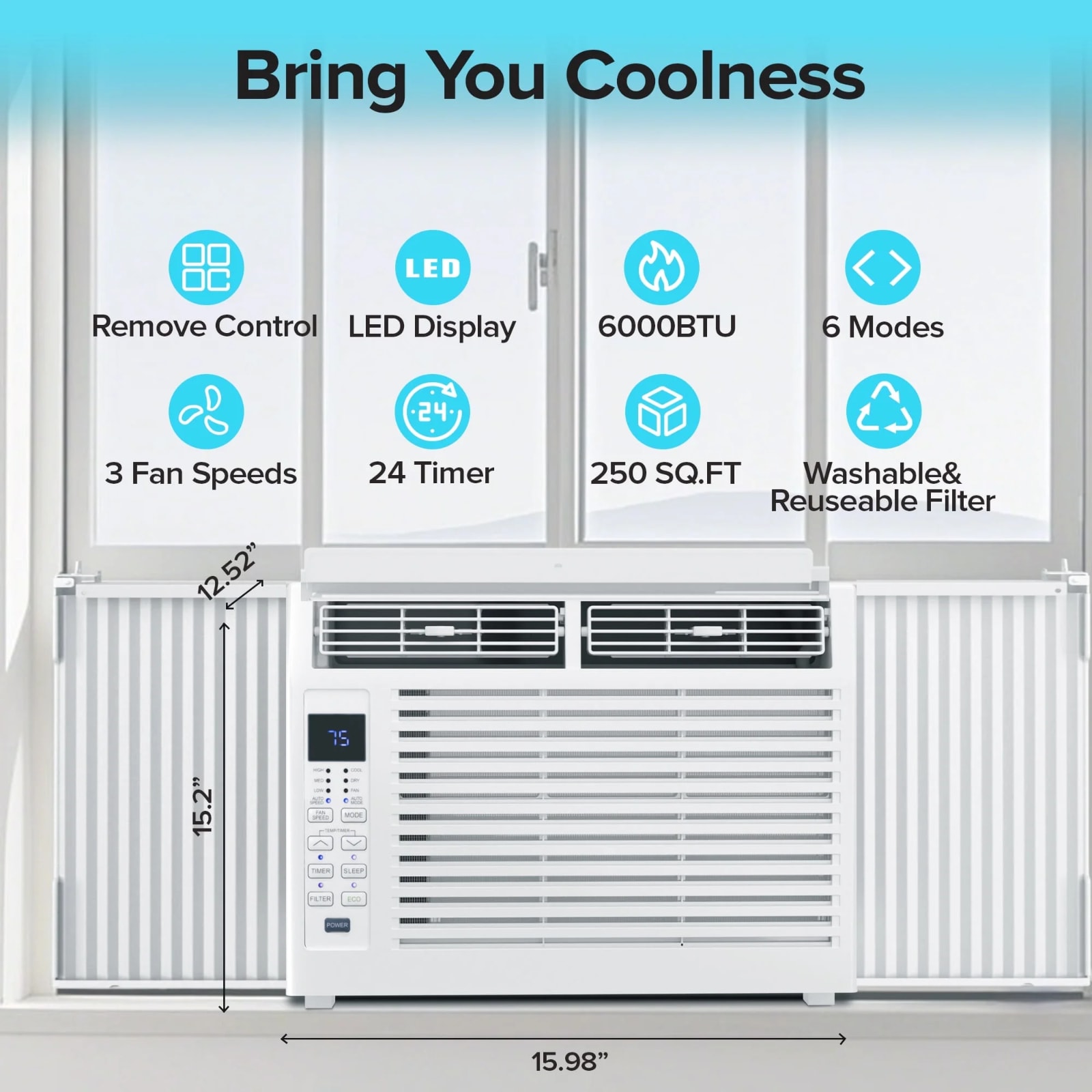 Antarctic Star LSAS-A8506W-6K Window-Air-Conditioners - View #2