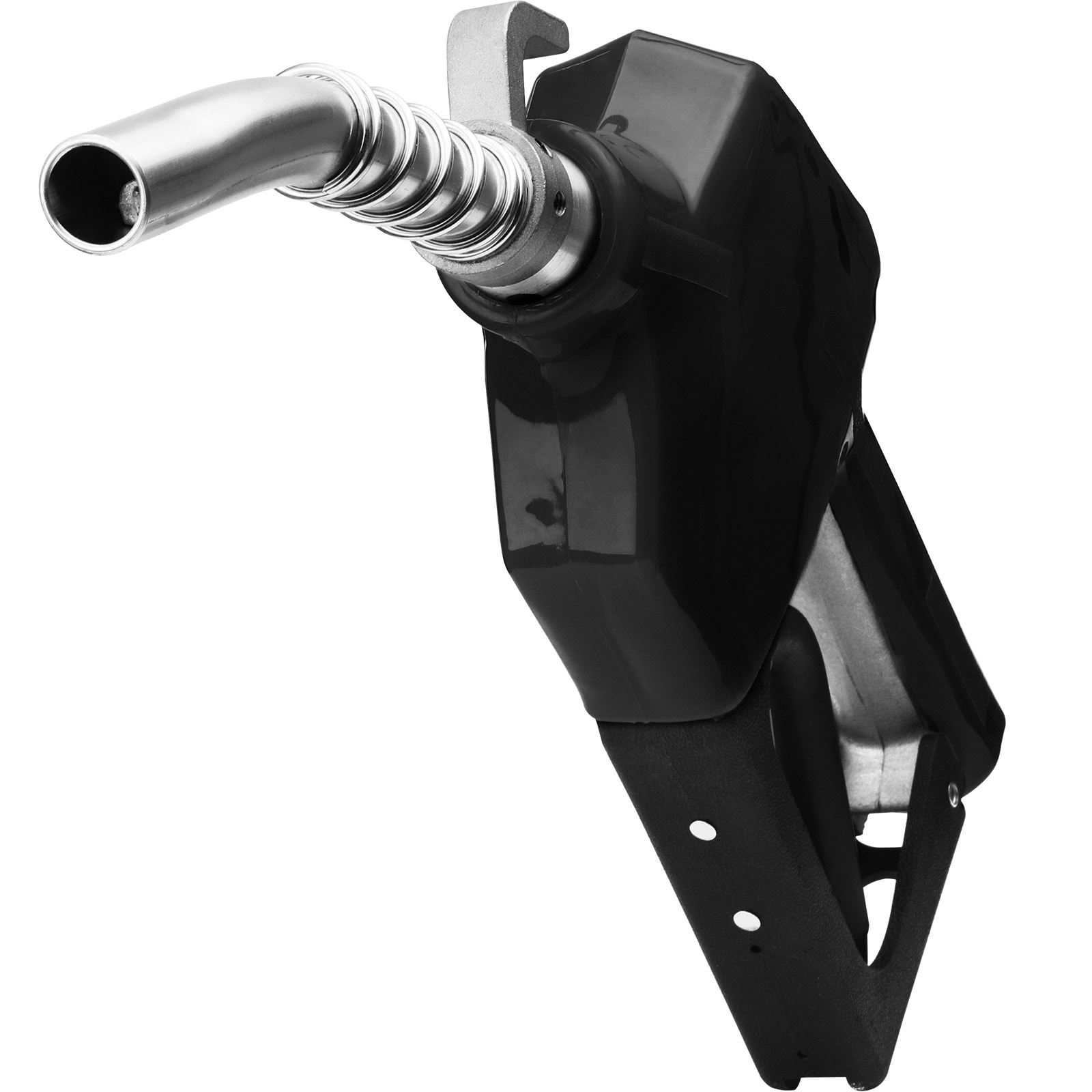 PANCYCW 3/4Inch NPT Auto Shut Off Black Fuel Nozzle Kit with 360° Hose  Swivel Fuel Transfer Pump Nozzle Fitting Connecter 13/16Spout 16 GPM Flow