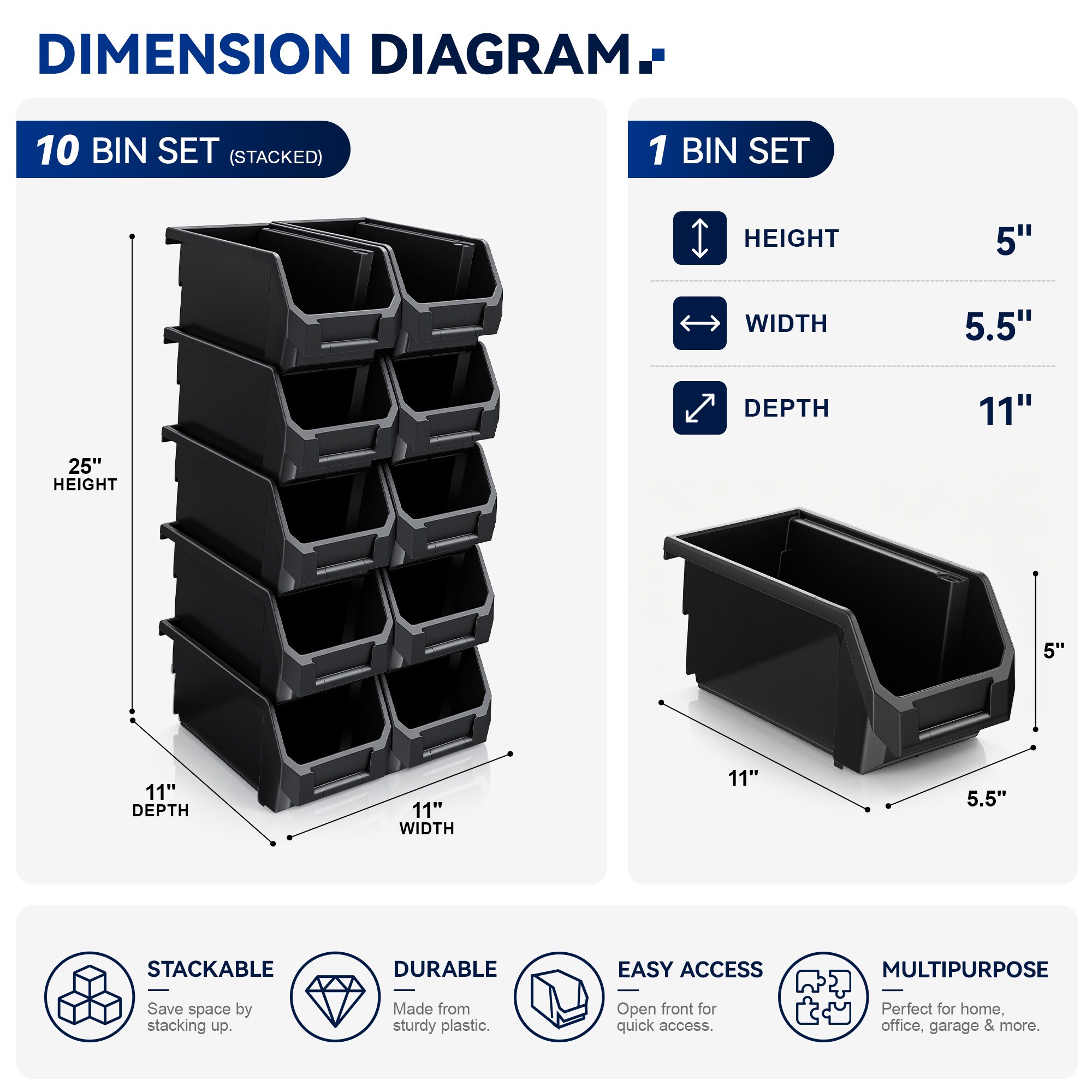 SORBUS SK-MD10-BLK-K Pull-Out-Cabinet-Baskets - View #3