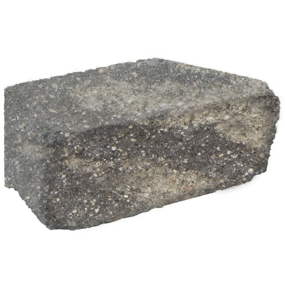  595951B03L 4-in H x 12-in L x 7-in D Gray/Charcoal Concrete Retaining wall block
