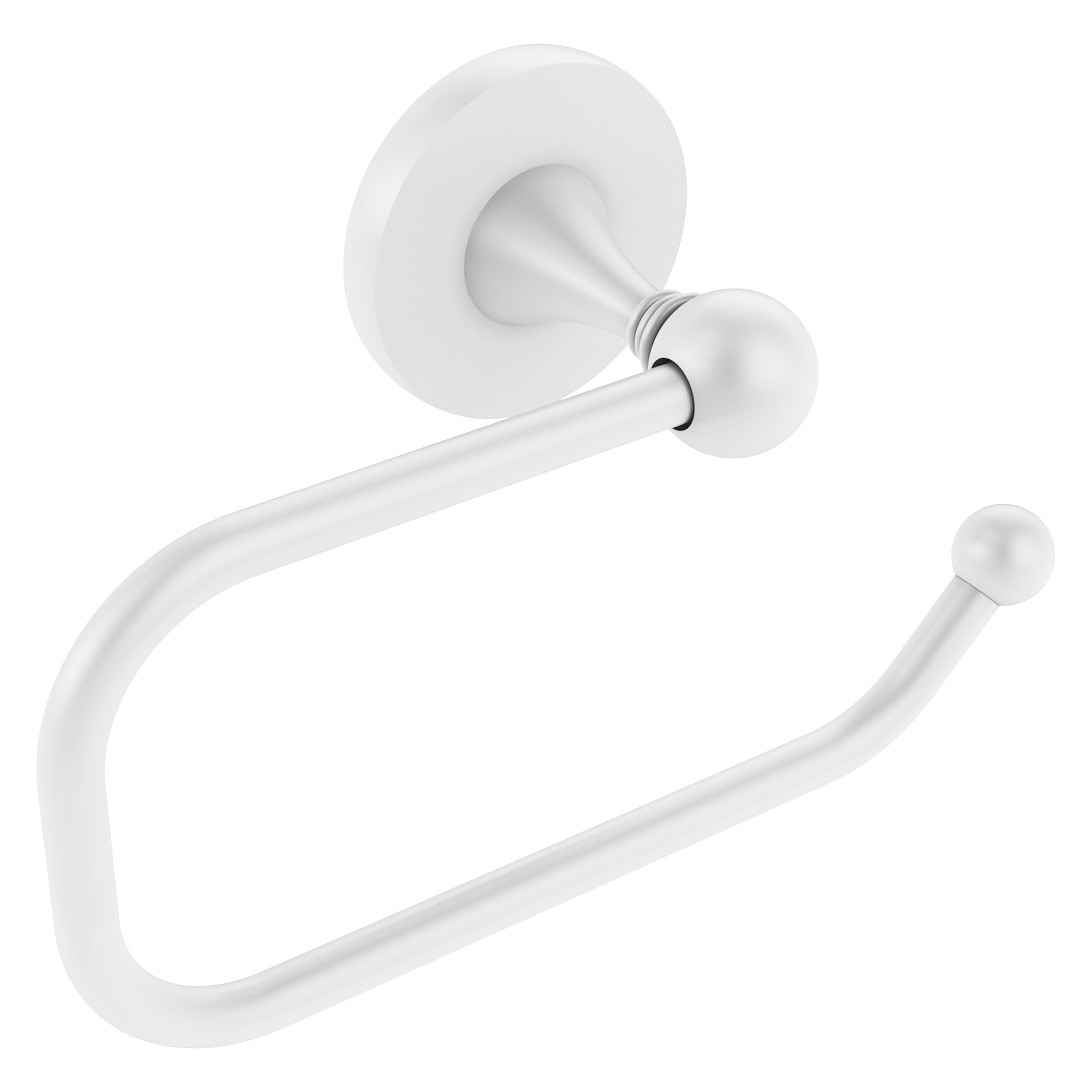 Allied Brass SL-24E-WHM Shadwell Matte White Wall mount Single post Toilet Paper Holder 1 -Rolls with Storage
