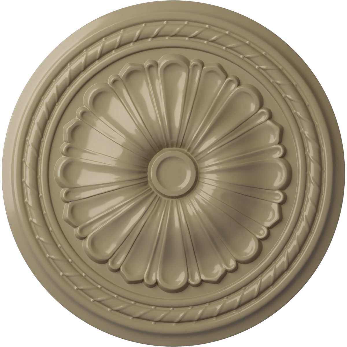 Ekena Millwork CM20ALGDF Alexa 20.5-in W x 20.5-in L Painted Gobi Desert Polyurethane Whole Ceiling Medallion