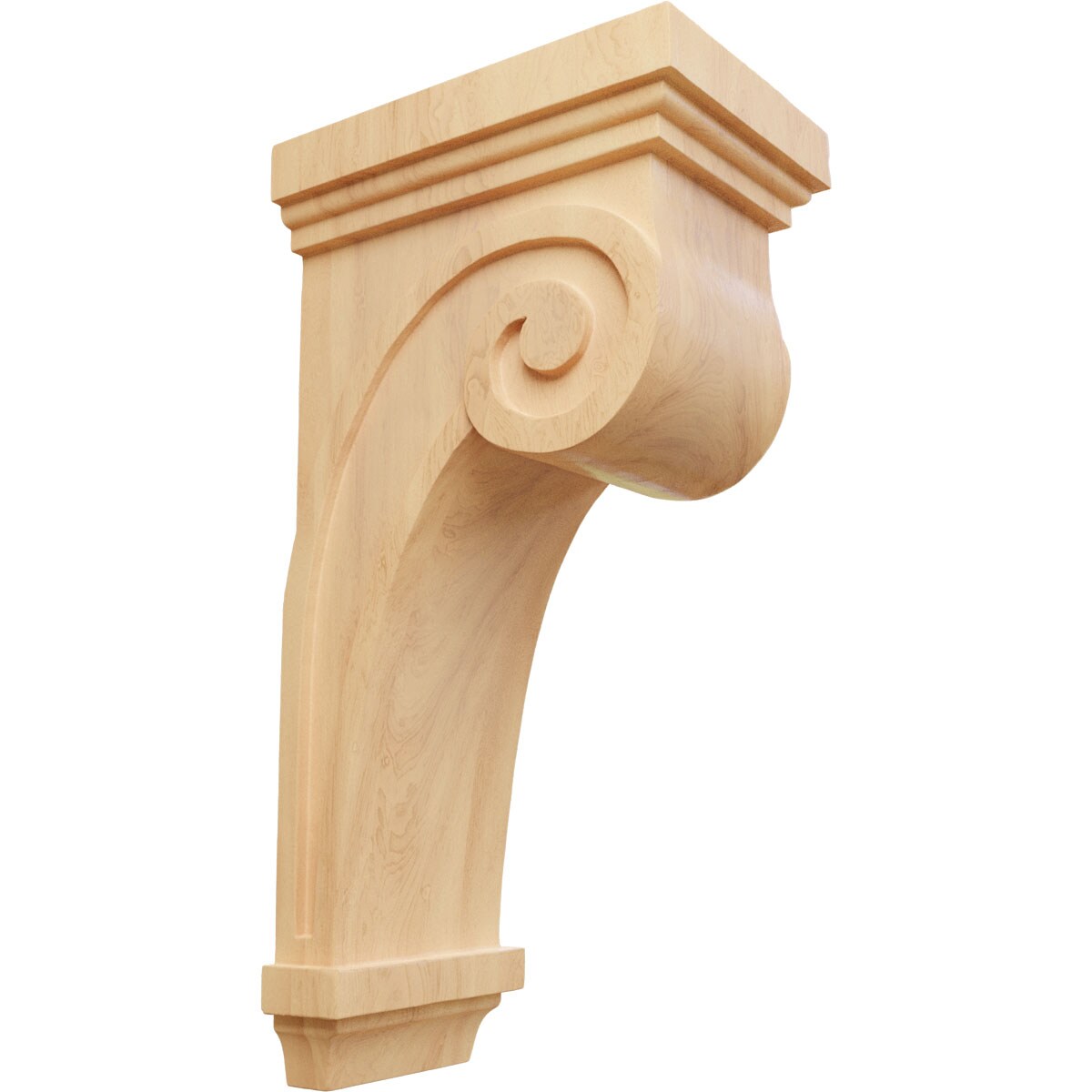 Ekena Millwork COR05X08X16SCRO 5.5-in x 8.25-in x 16-in Unfinished Red oak Wood Paintable/Stainable Corbel