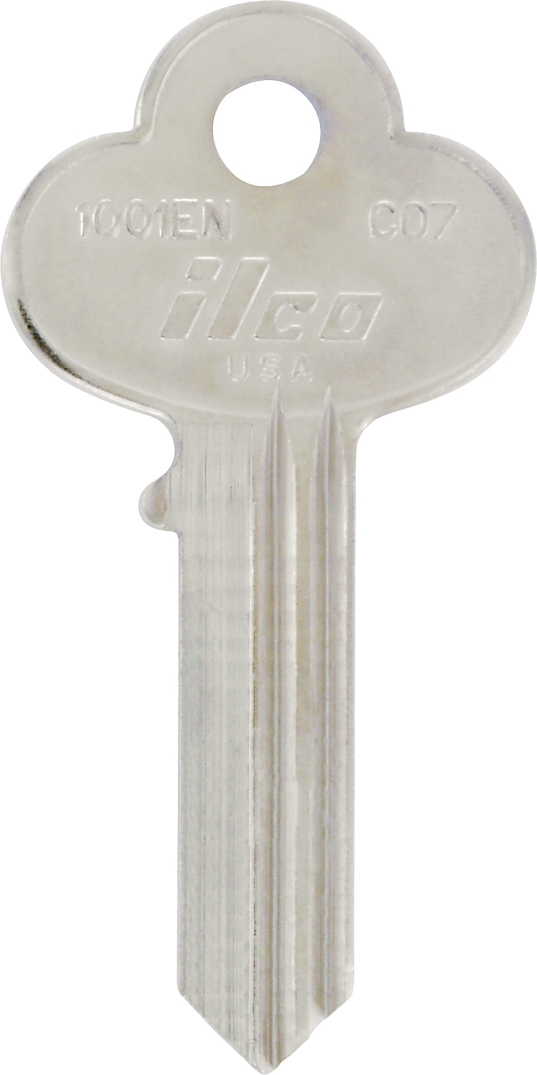 Lowe's Nickel Plated Brass House/Entry Key Blank