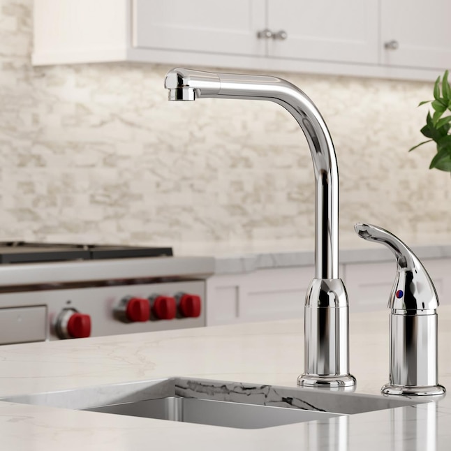 Elkay Everyday Chrome 1-Handle Deck-Mount Low-Arc Handle Kitchen Faucet Elkay Everyday Chrome 1-Handle Deck-Mount Low-Arc Handle Kitchen Faucet